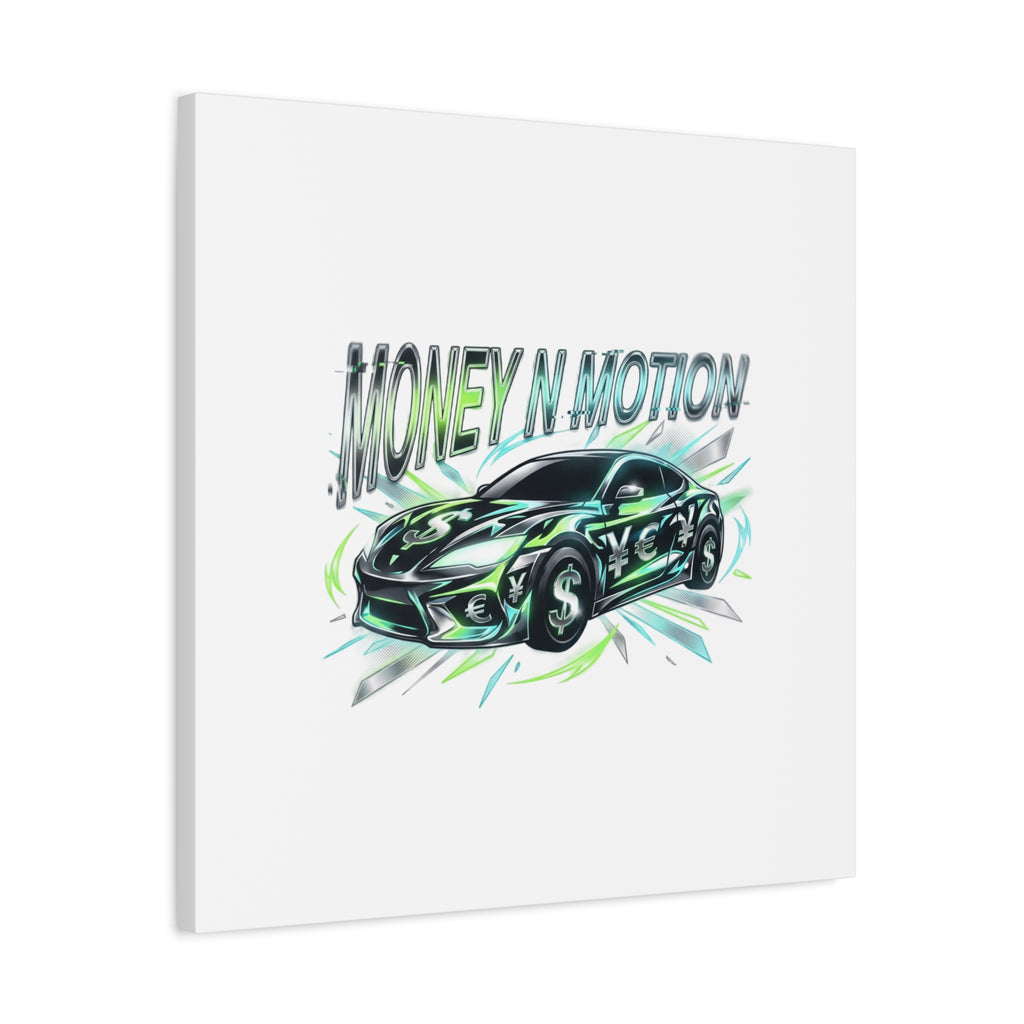 Money in Motion Canvas | Kinetic Typography, Melting Letters, Neon Car Art