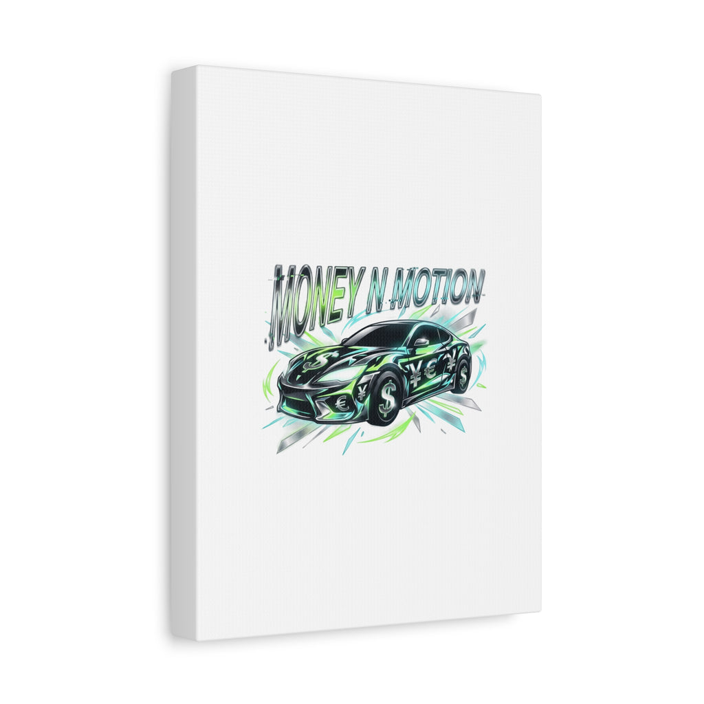 Money in Motion Canvas | Kinetic Typography, Melting Letters, Neon Car Art