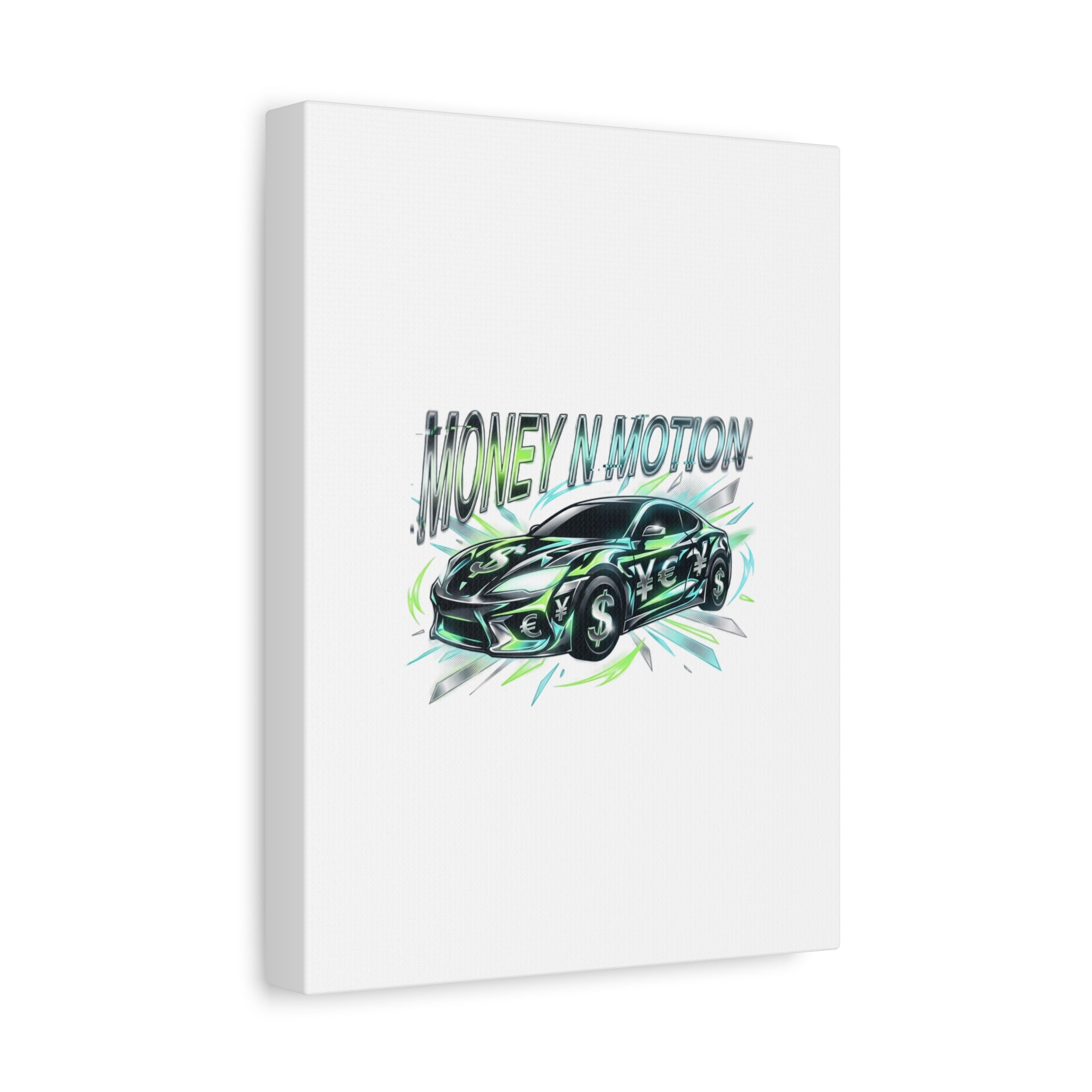 Money in Motion Canvas | Kinetic Typography, Melting Letters, Neon Car Art