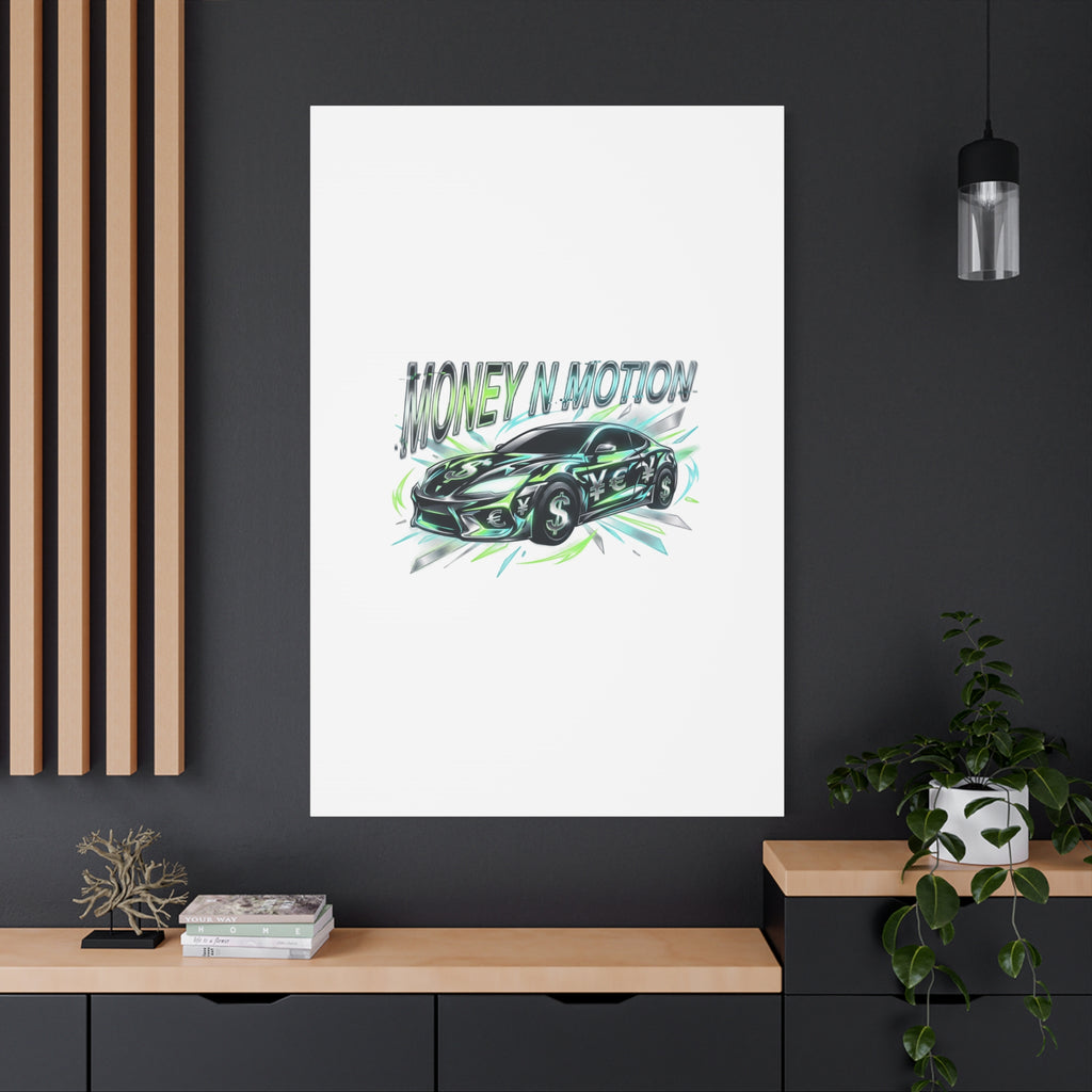 Money in Motion Canvas | Kinetic Typography, Melting Letters, Neon Car Art