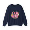 I Am Her sweatshirt | vintage year varsity crest, midlife humor