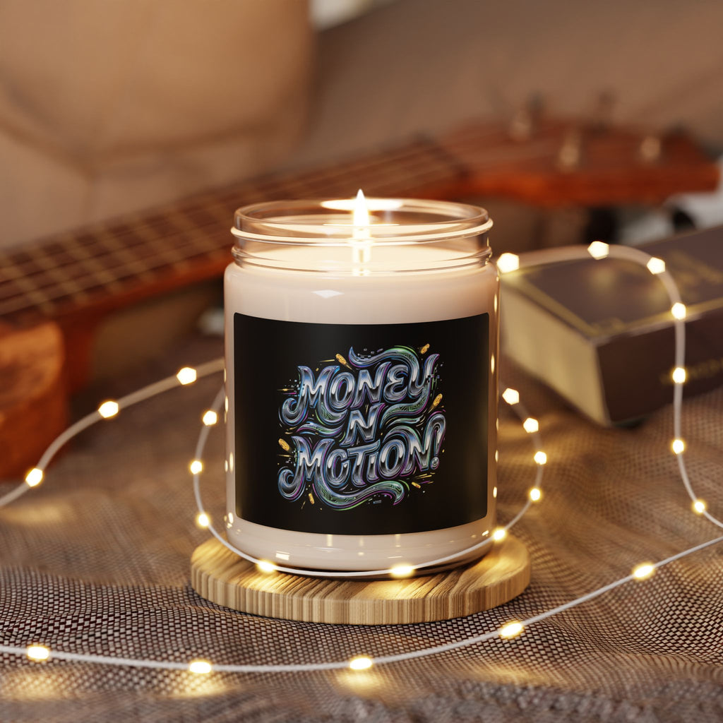 Melting Motion Typography Candle | Soy 9oz, psychedelic glitch text