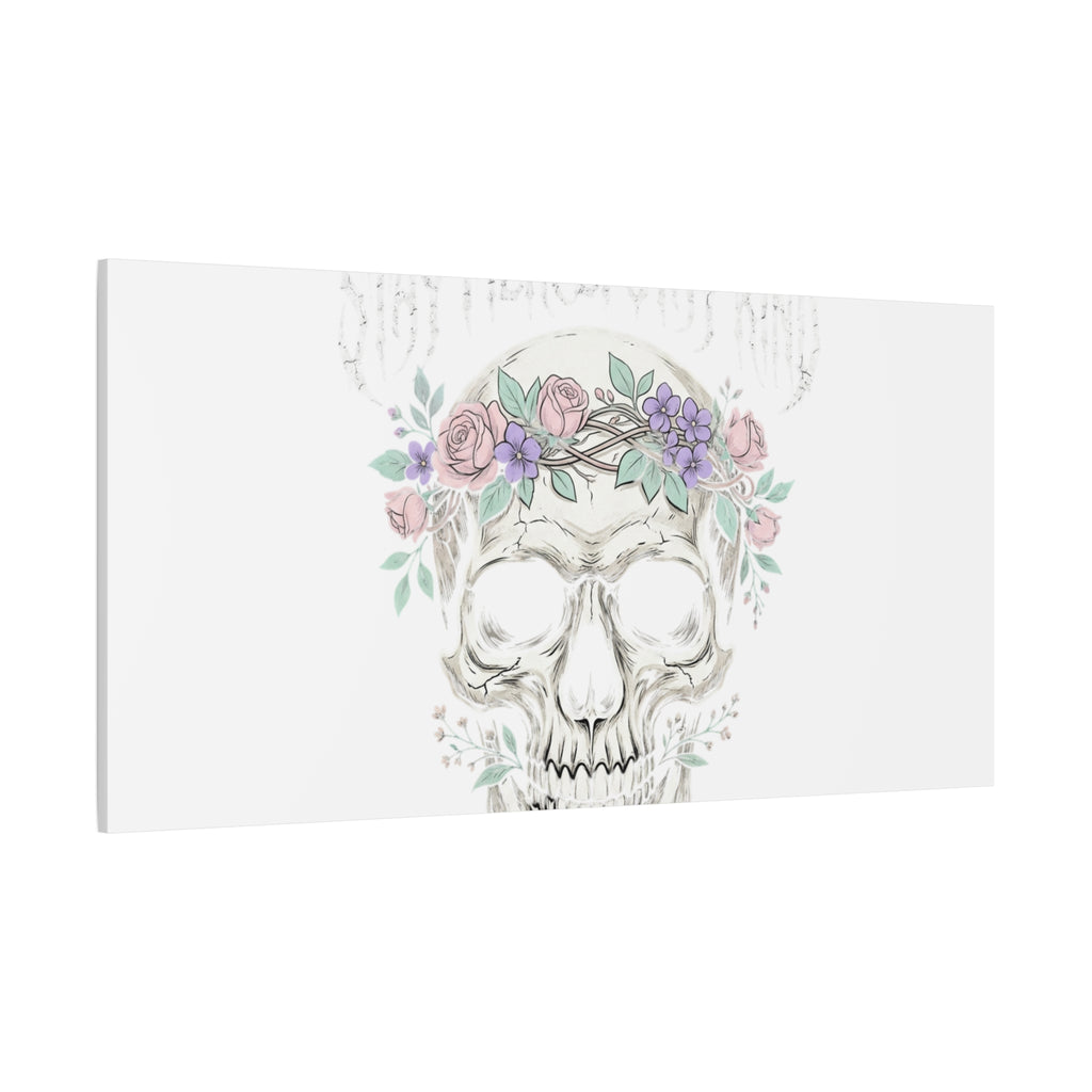 Stay Fierce Stay Kind Skull Canvas | Heavy Metal Wellness, gothic wellness quote