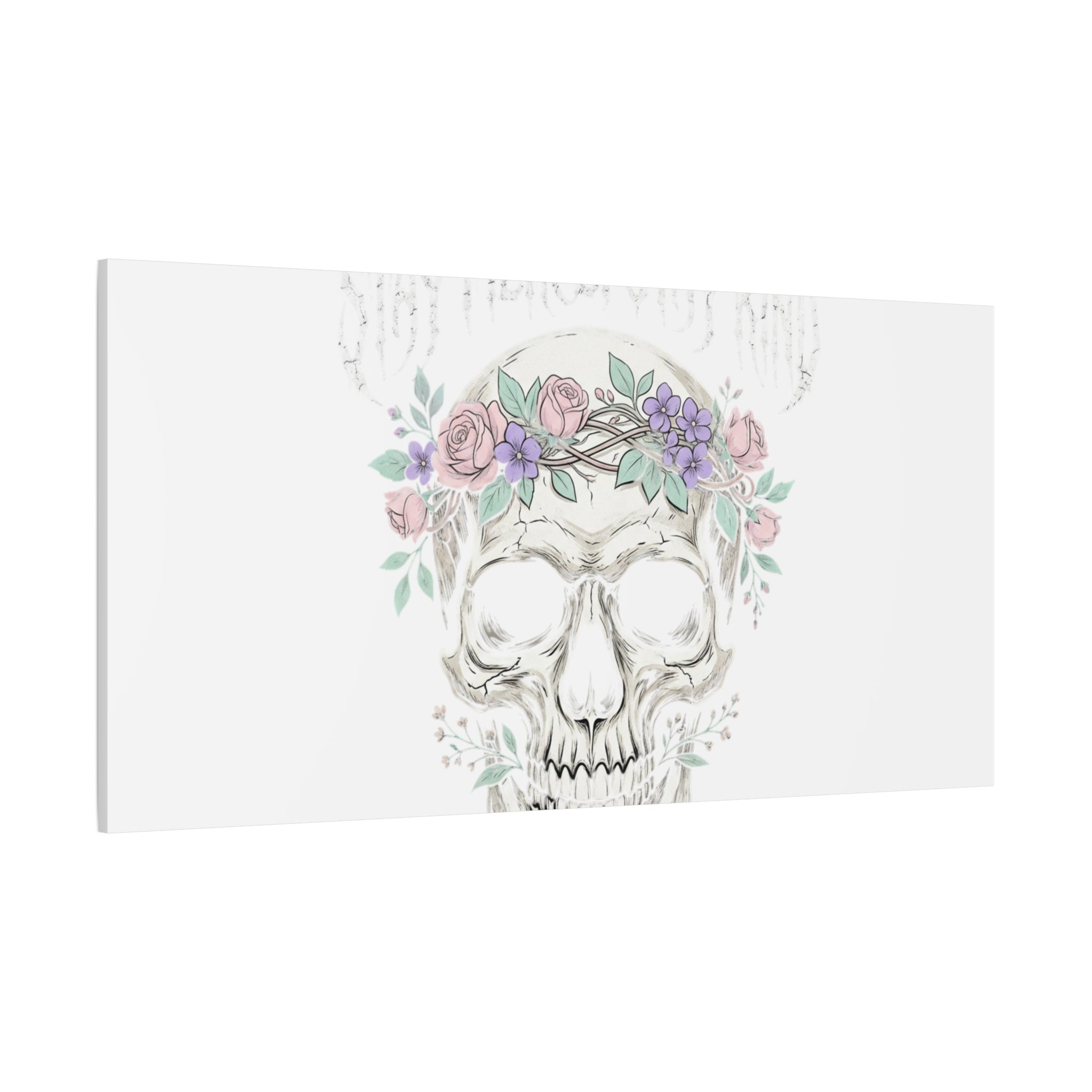Stay Fierce Stay Kind Skull Canvas | Heavy Metal Wellness, gothic wellness quote