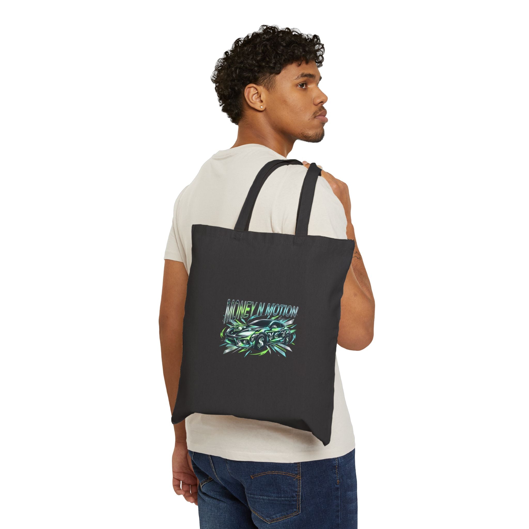Money in Motion Tote | kinetic typography, melting letters, glitch text design