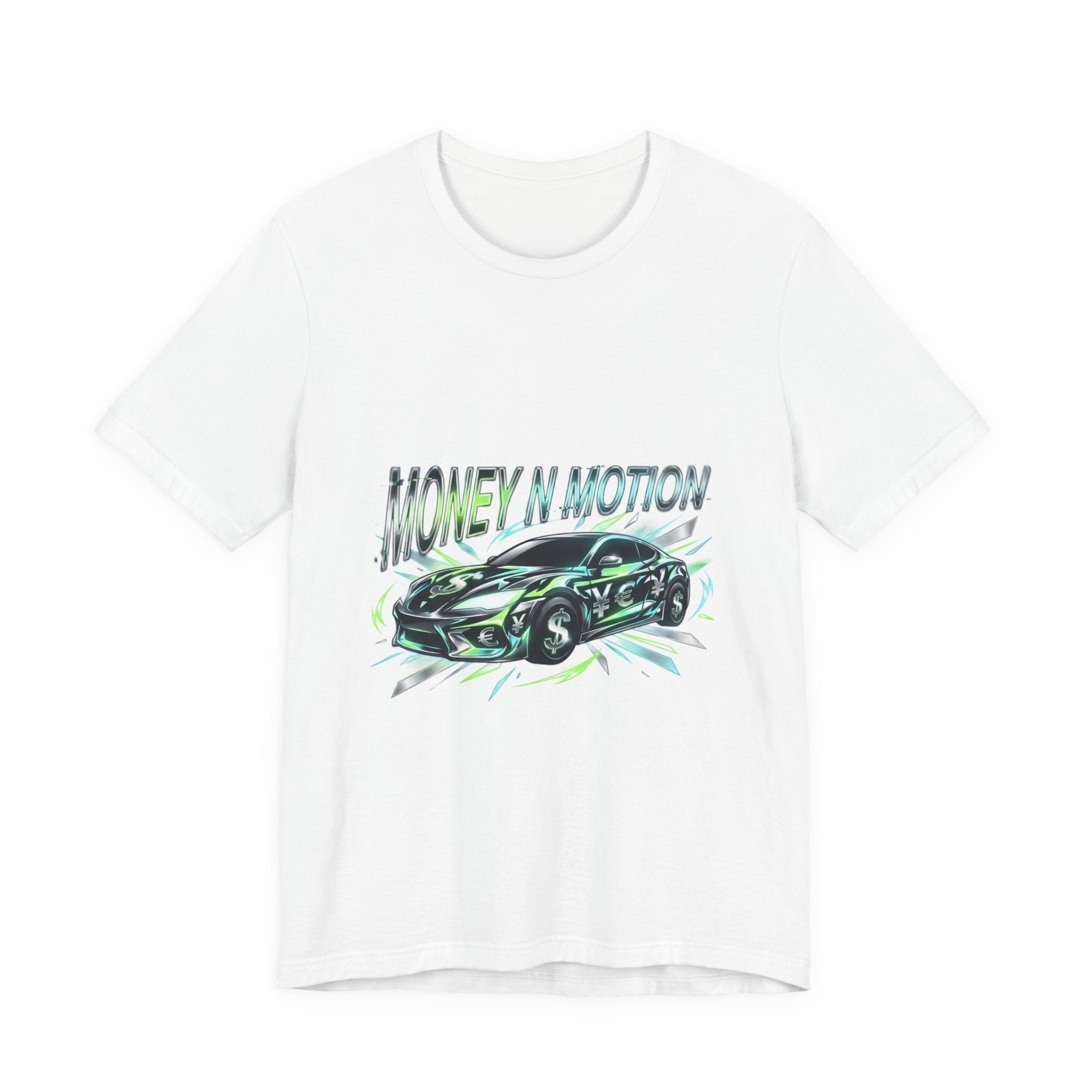 Money in Motion Tee | kinetic typography, melting letters, neon glitch