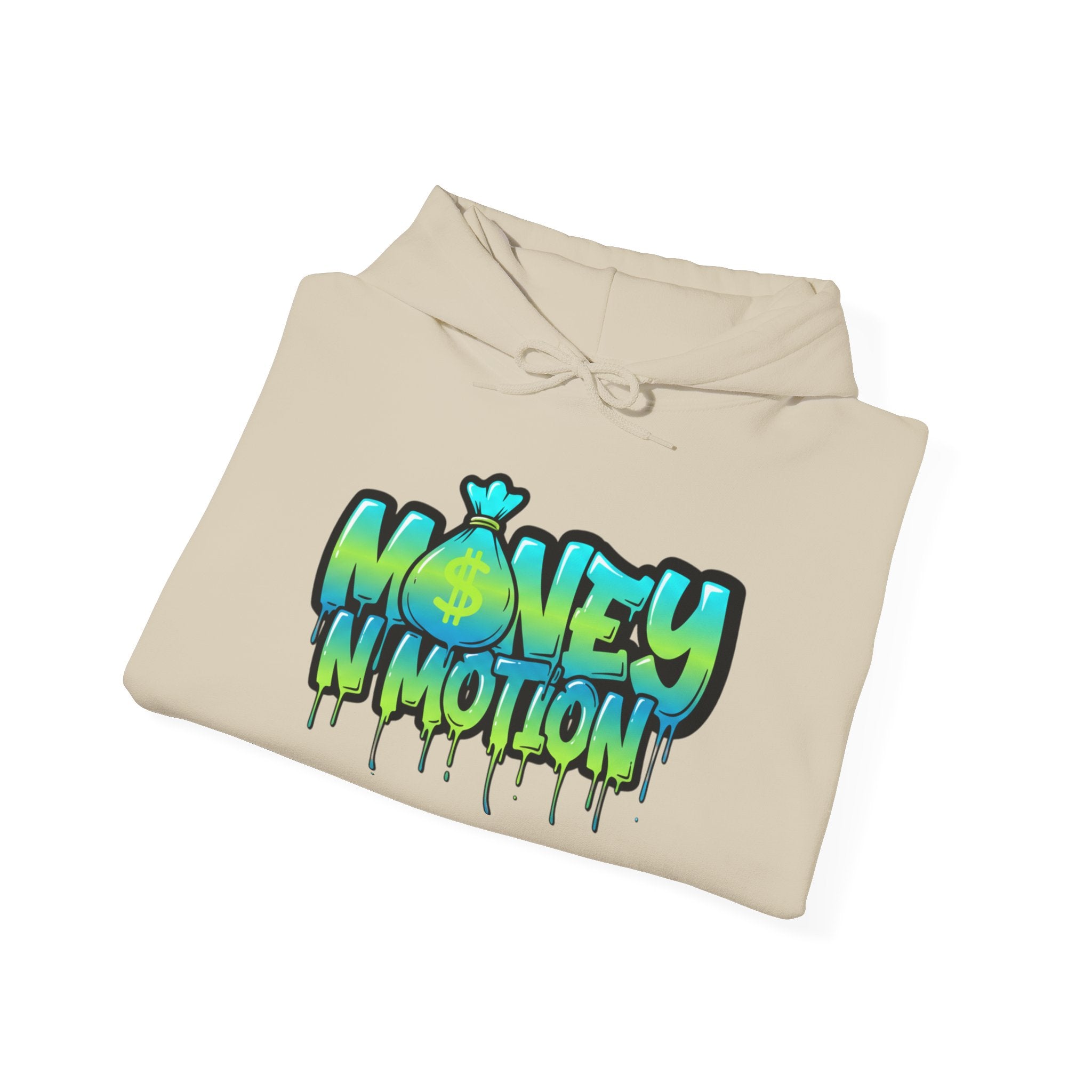 Money in Motion Graffiti Hoodie — Urban Streetwear Drip Design