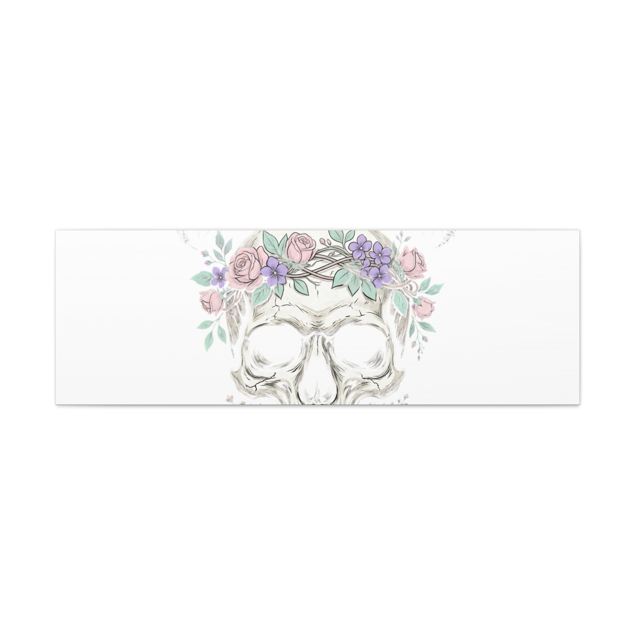 Stay Fierce Stay Kind Skull Canvas | Heavy Metal Wellness, gothic wellness quote