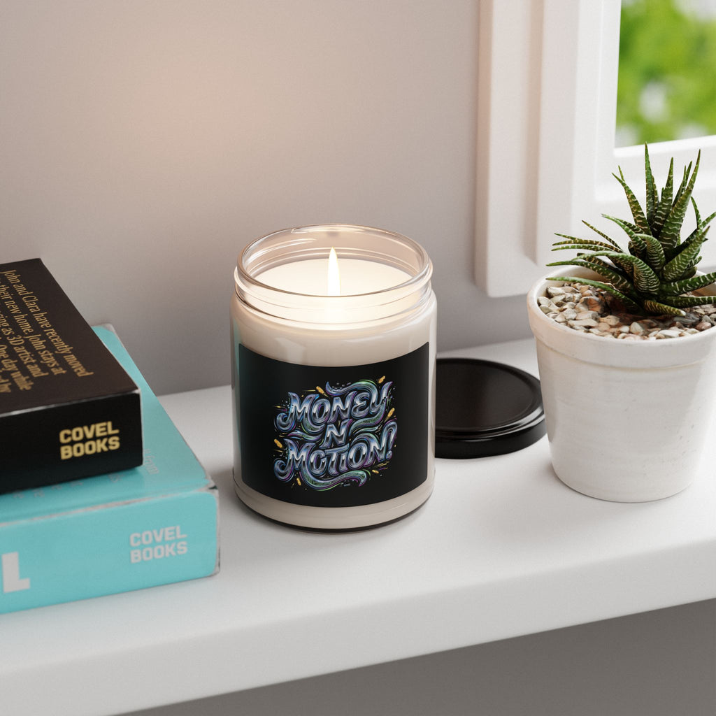 Melting Motion Typography Candle | Soy 9oz, psychedelic glitch text