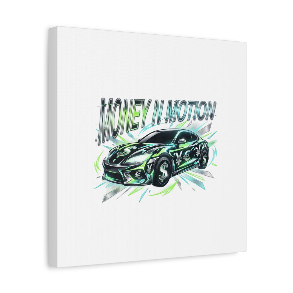 Money in Motion Canvas | Kinetic Typography, Melting Letters, Neon Car Art