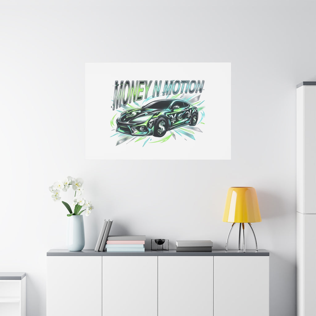 Money in Motion Canvas | Kinetic Typography, Melting Letters, Neon Car Art