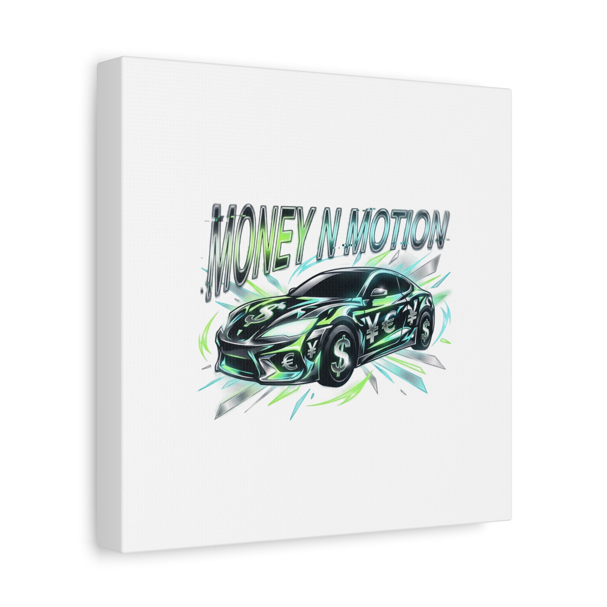 Money in Motion Canvas | Kinetic Typography, Melting Letters, Neon Car Art