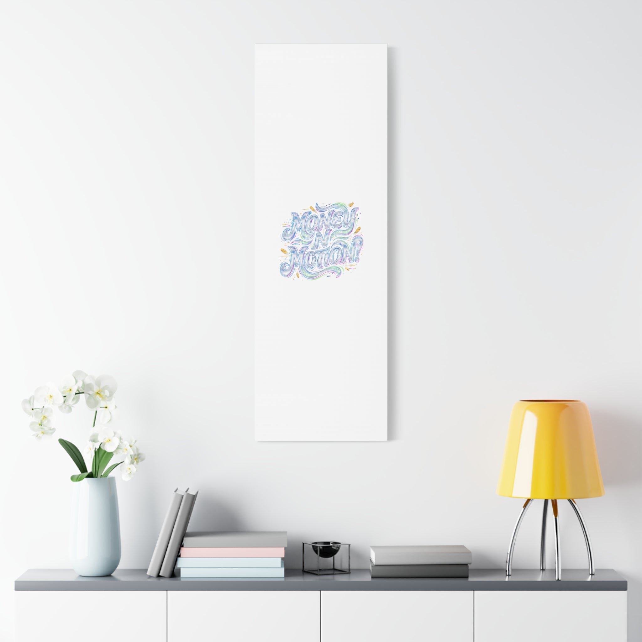 Money N Motion Canvas | psychedelic typography, melting letters poster
