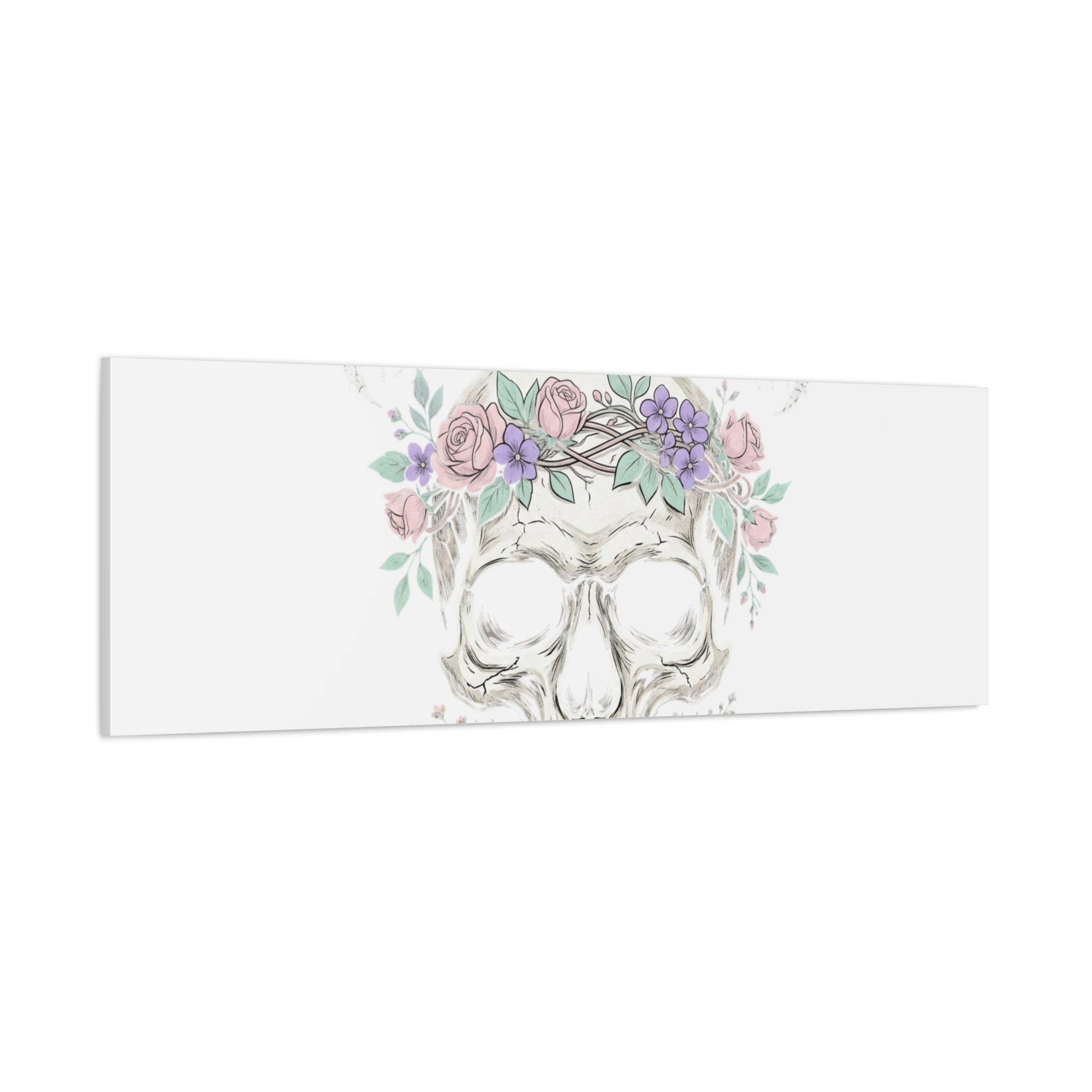 Stay Fierce Stay Kind Skull Canvas | Heavy Metal Wellness, gothic wellness quote