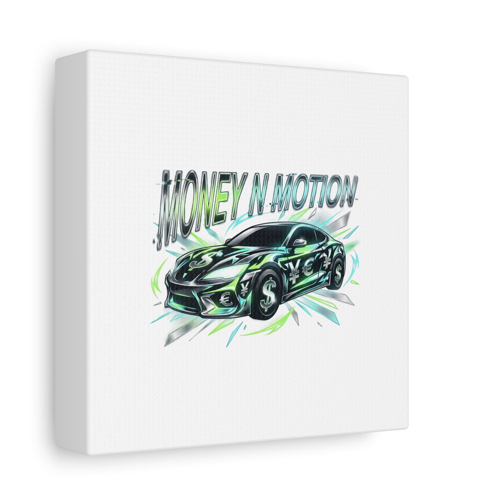 Money in Motion Canvas | Kinetic Typography, Melting Letters, Neon Car Art