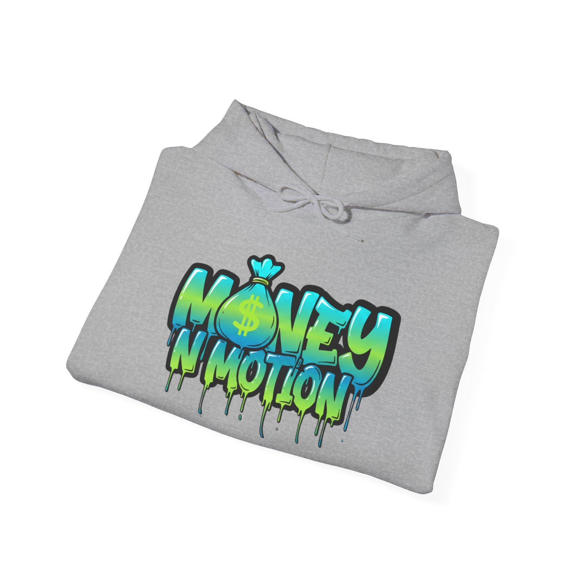 Money in Motion Graffiti Hoodie — Urban Streetwear Drip Design