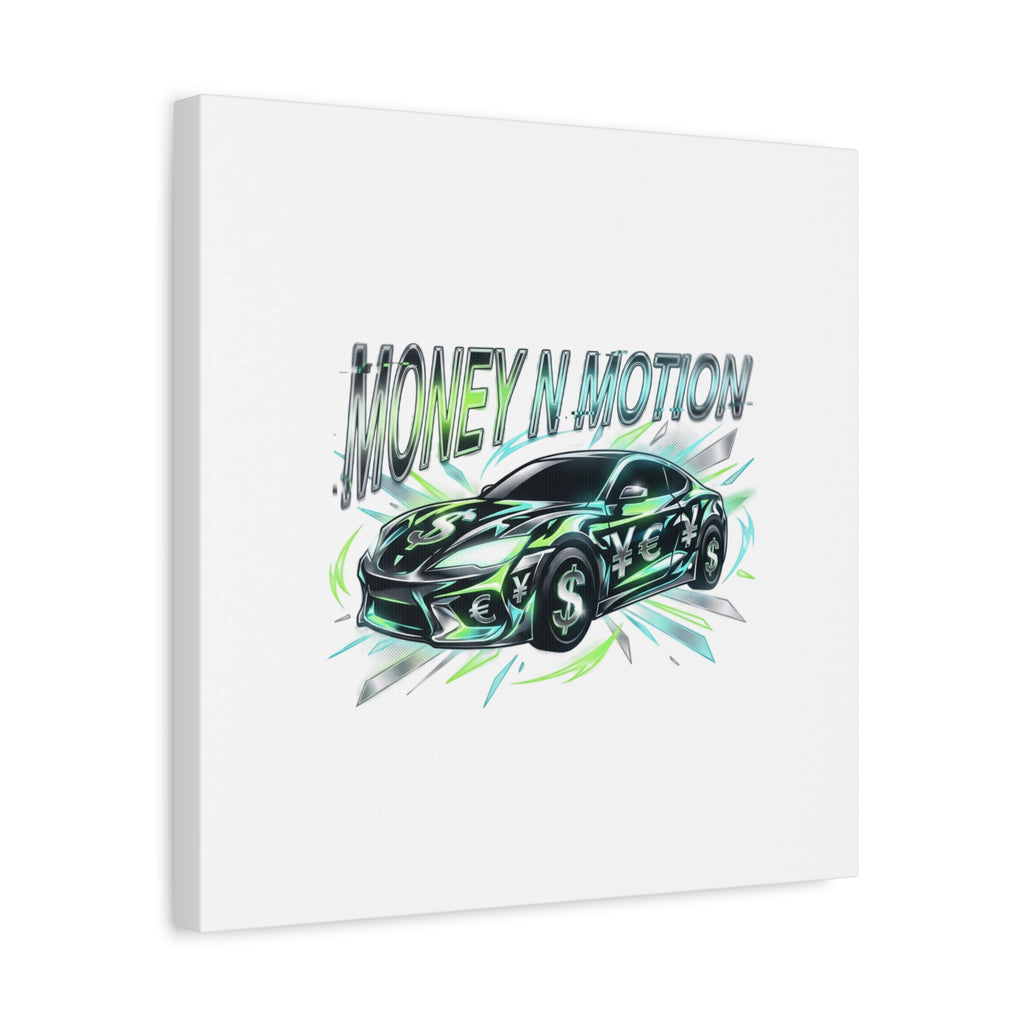 Money in Motion Canvas | Kinetic Typography, Melting Letters, Neon Car Art