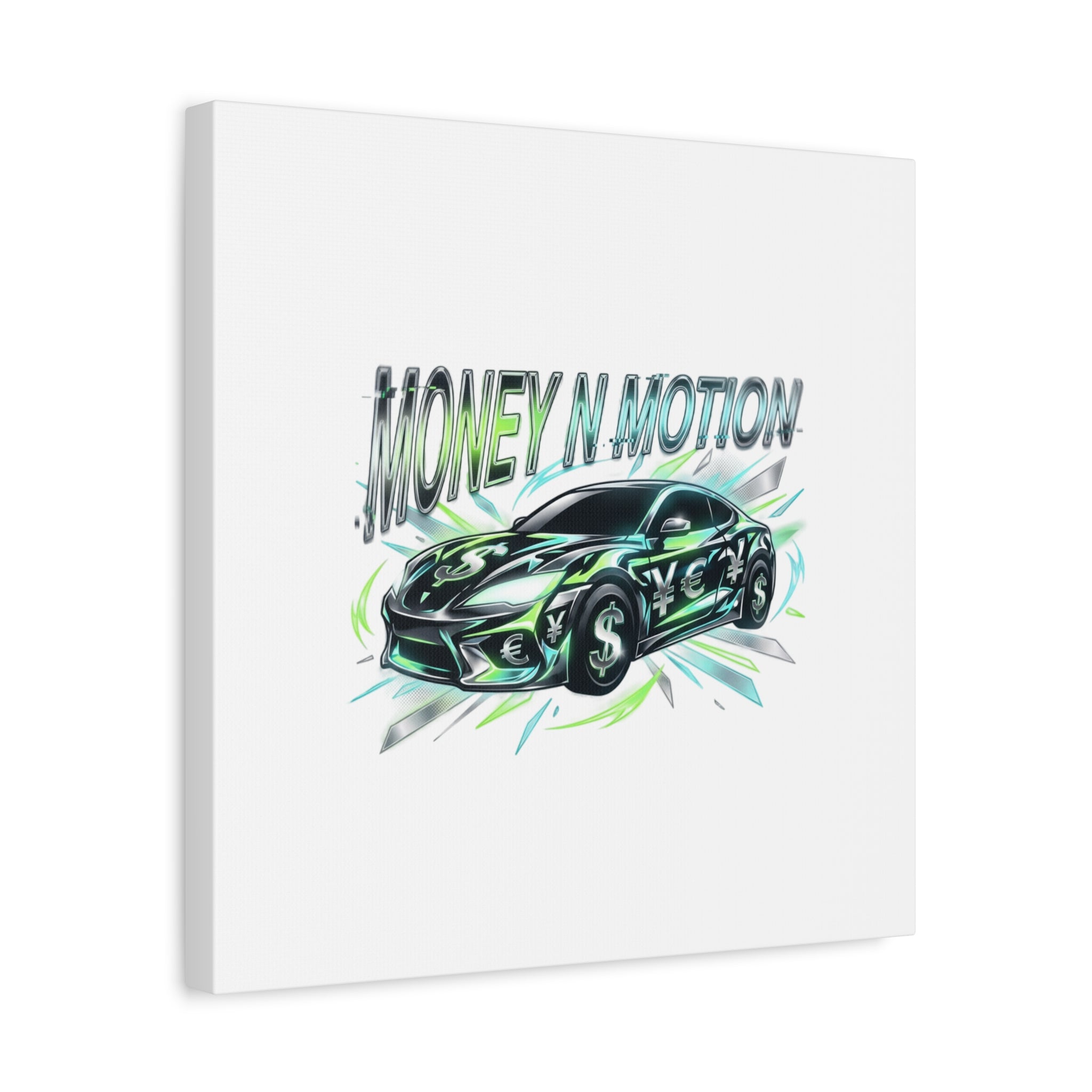 Money in Motion Canvas | Kinetic Typography, Melting Letters, Neon Car Art