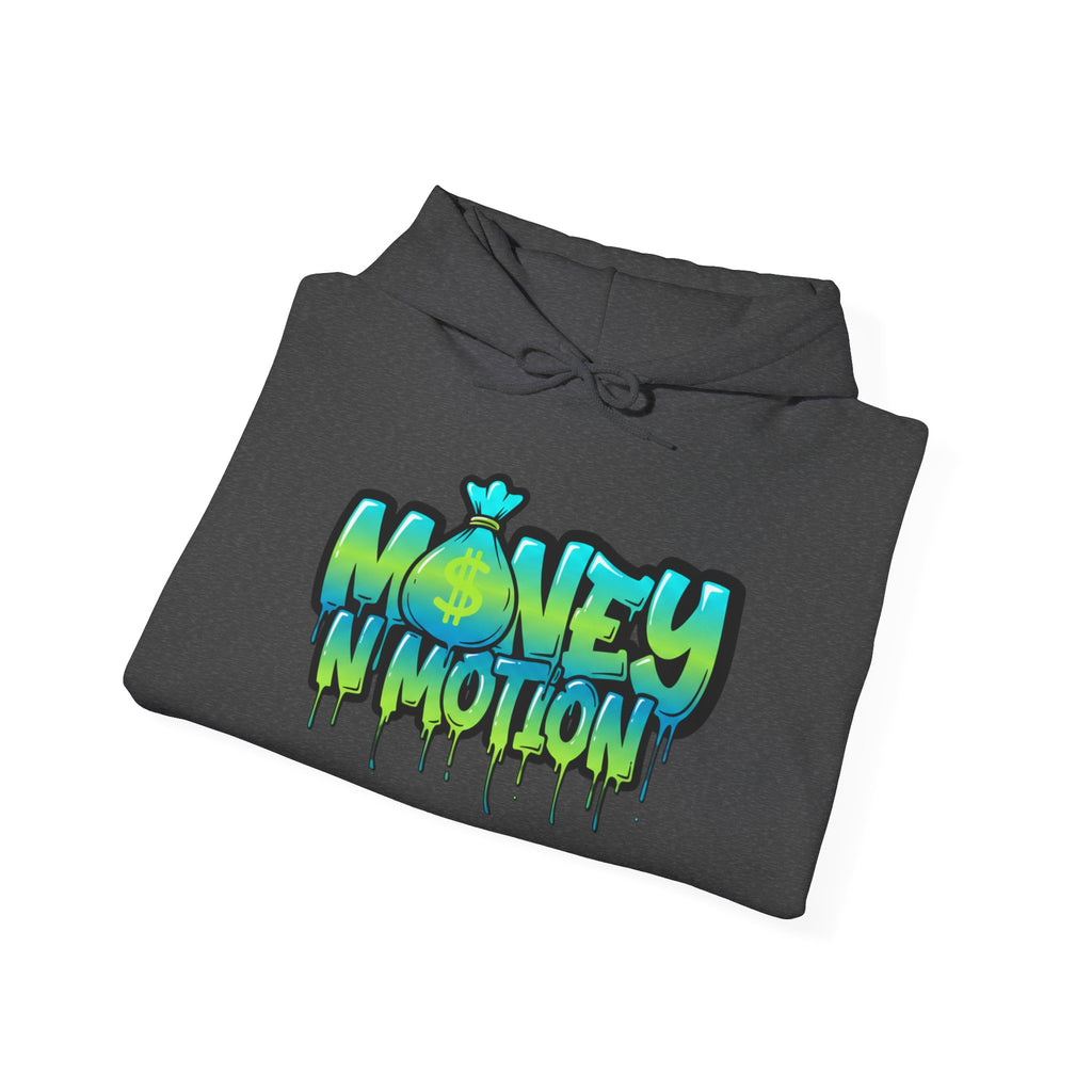 Money in Motion Graffiti Hoodie — Urban Streetwear Drip Design