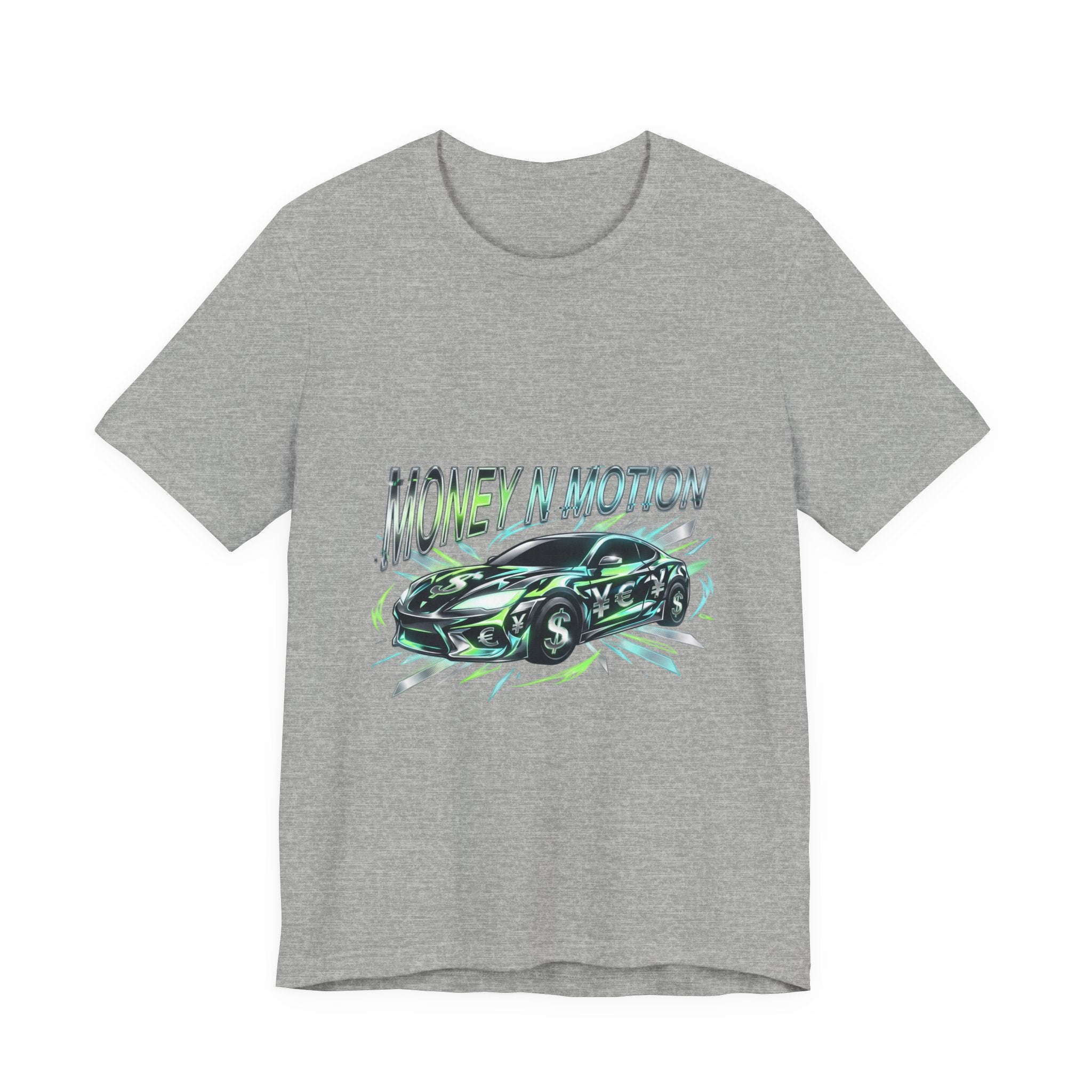Money in Motion Tee | kinetic typography, melting letters, neon glitch