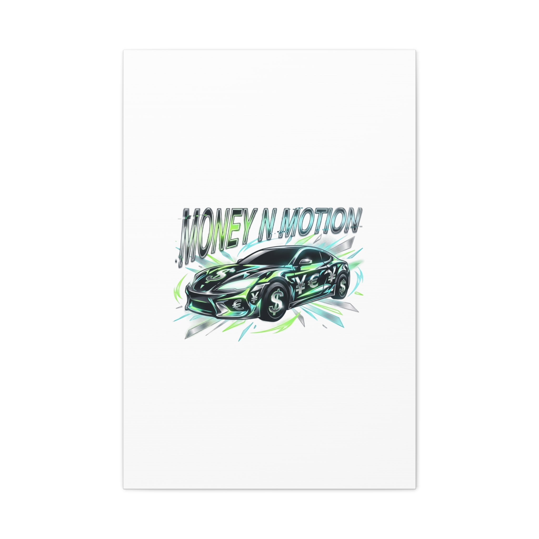 Money in Motion Canvas | Kinetic Typography, Melting Letters, Neon Car Art