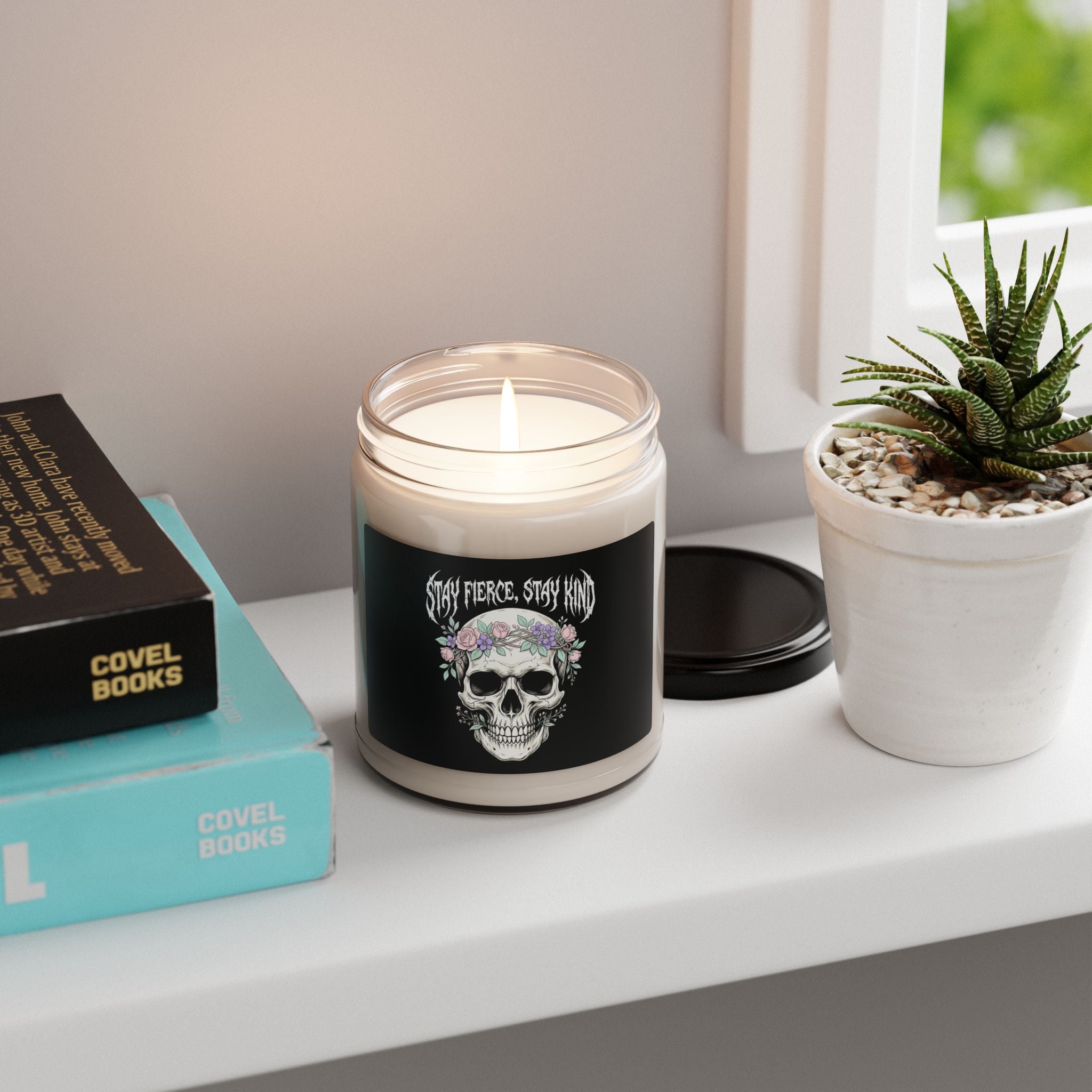 Stay Fierce Stay Kind Candle | Heavy Metal Wellness, gothic wellness quote