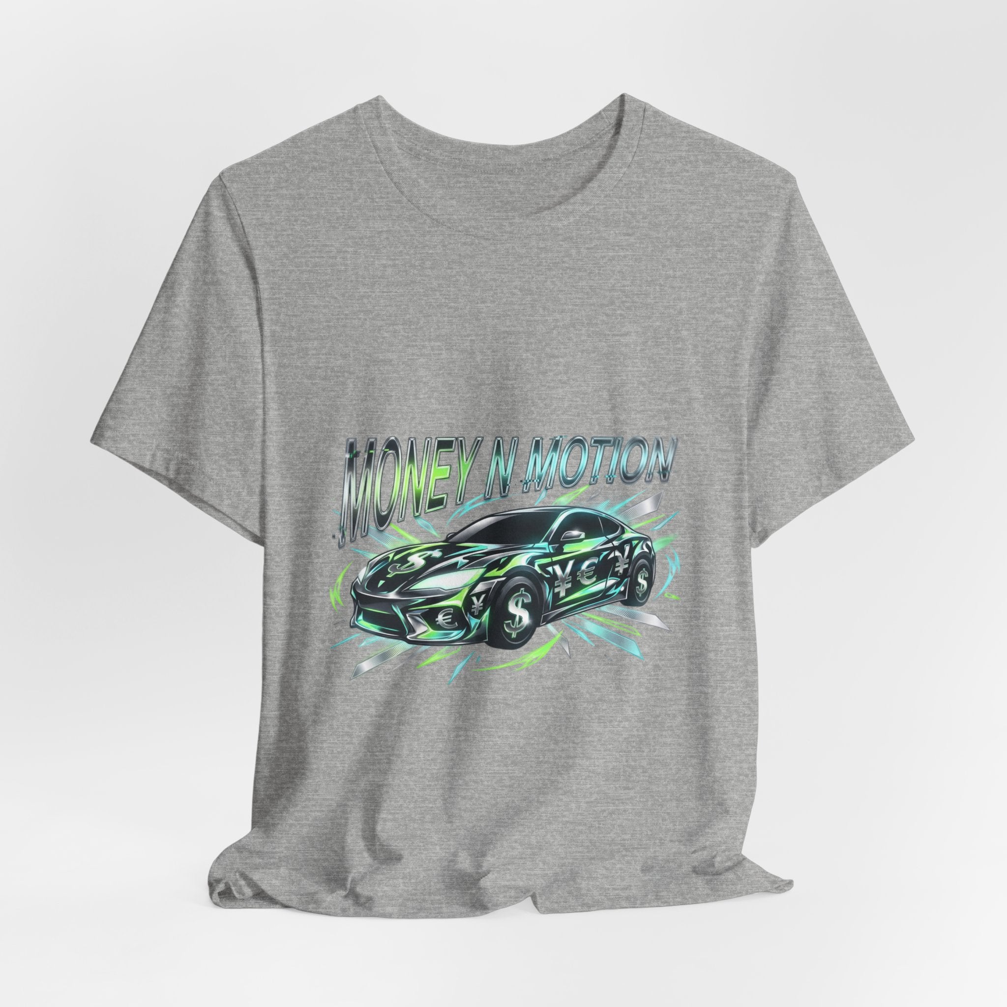 Money in Motion Tee | kinetic typography, melting letters, neon glitch