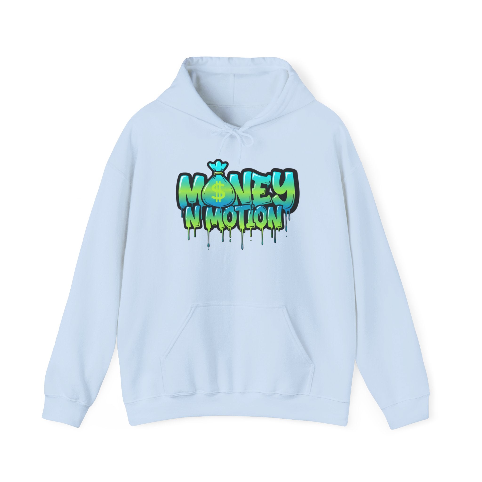 Money in Motion Graffiti Hoodie — Urban Streetwear Drip Design