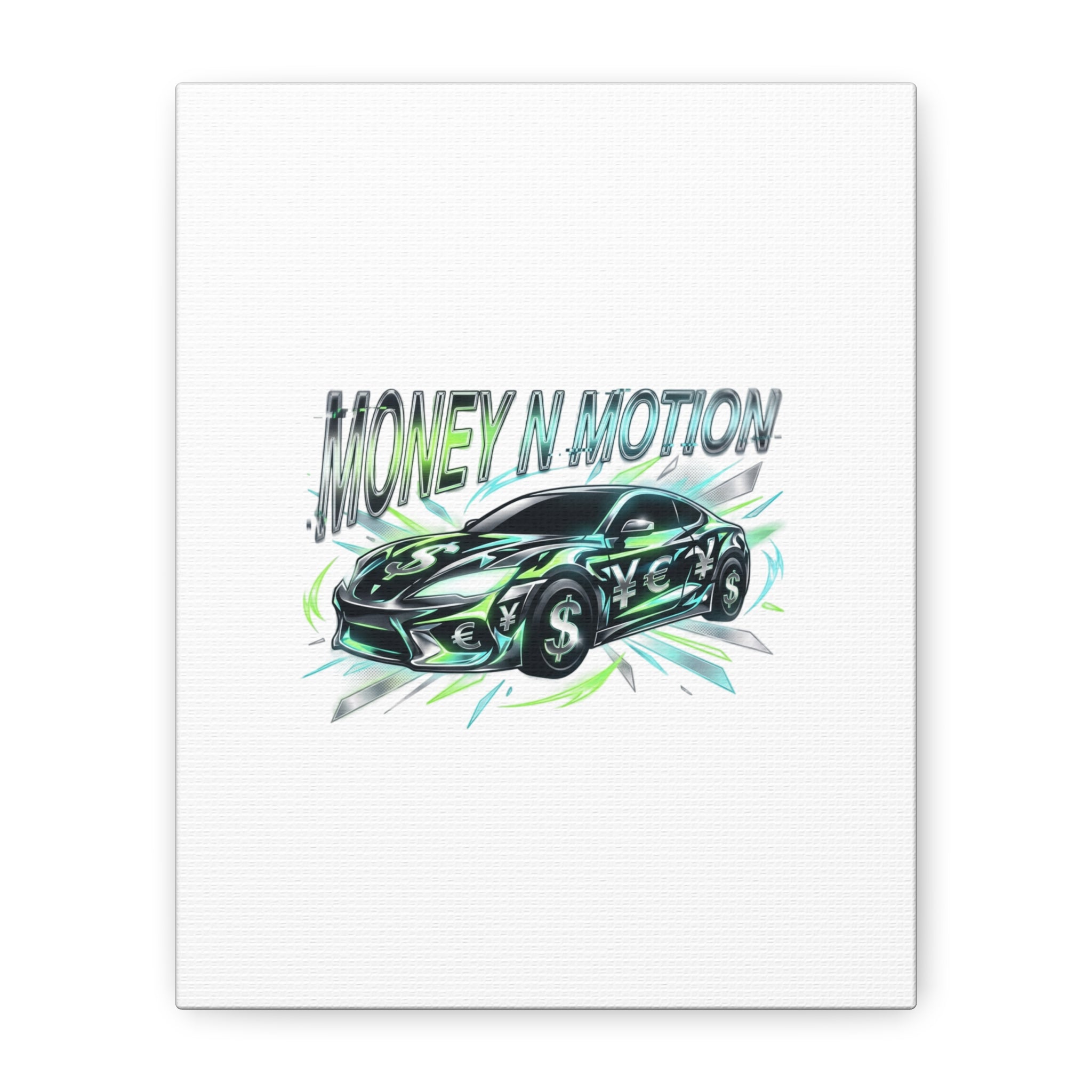 Money in Motion Canvas | Kinetic Typography, Melting Letters, Neon Car Art