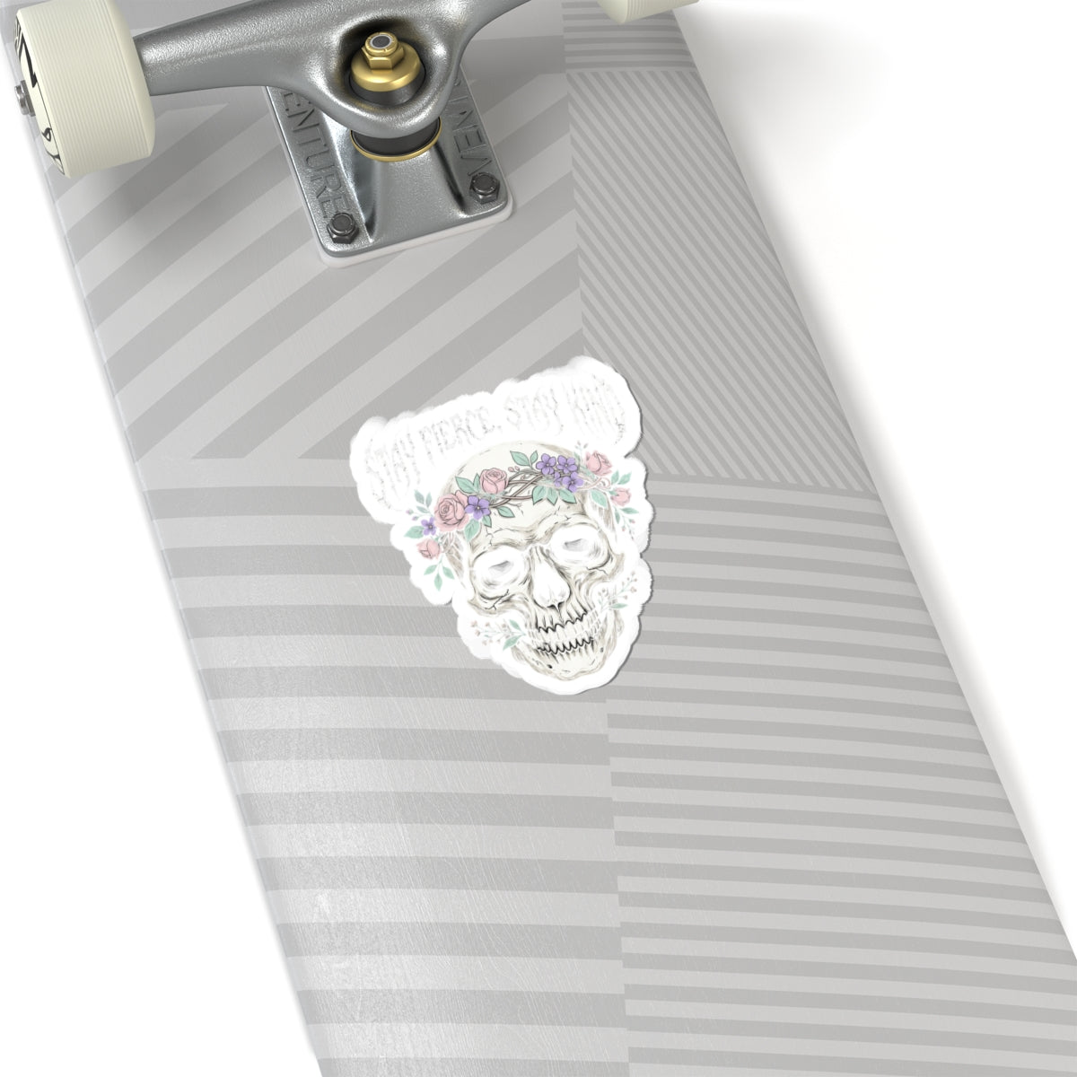 Stay Fierce Stay Kind Kiss-Cut Stickers | heavy metal wellness, gothic self-care