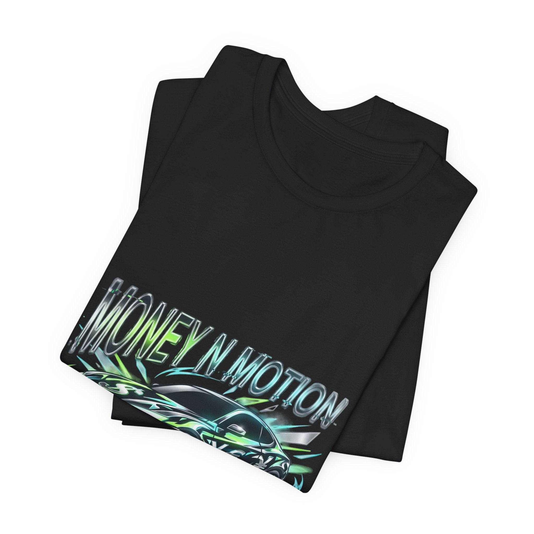 Money in Motion Tee | kinetic typography, melting letters, neon glitch