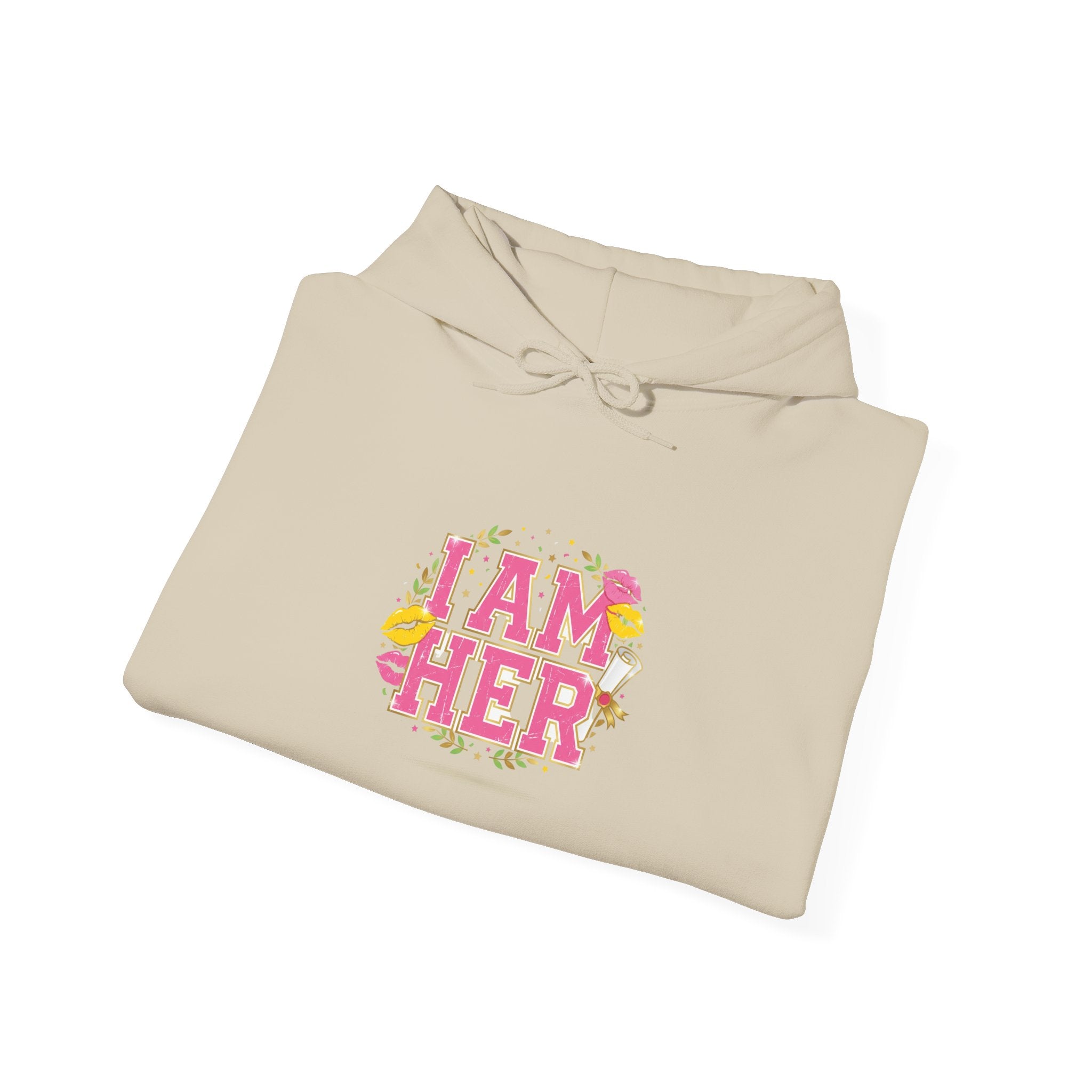 I AM HER crest Hoodie | vintage year sweatshirt, 'Unc' status apparel