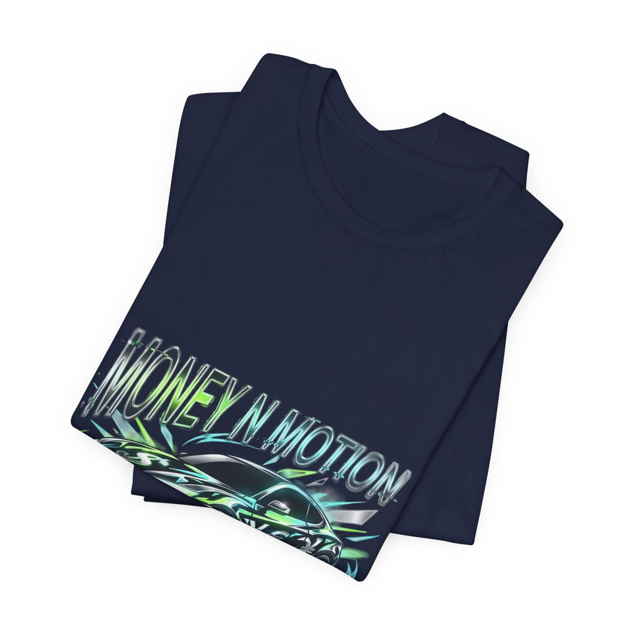 Money in Motion Tee | kinetic typography, melting letters, neon glitch