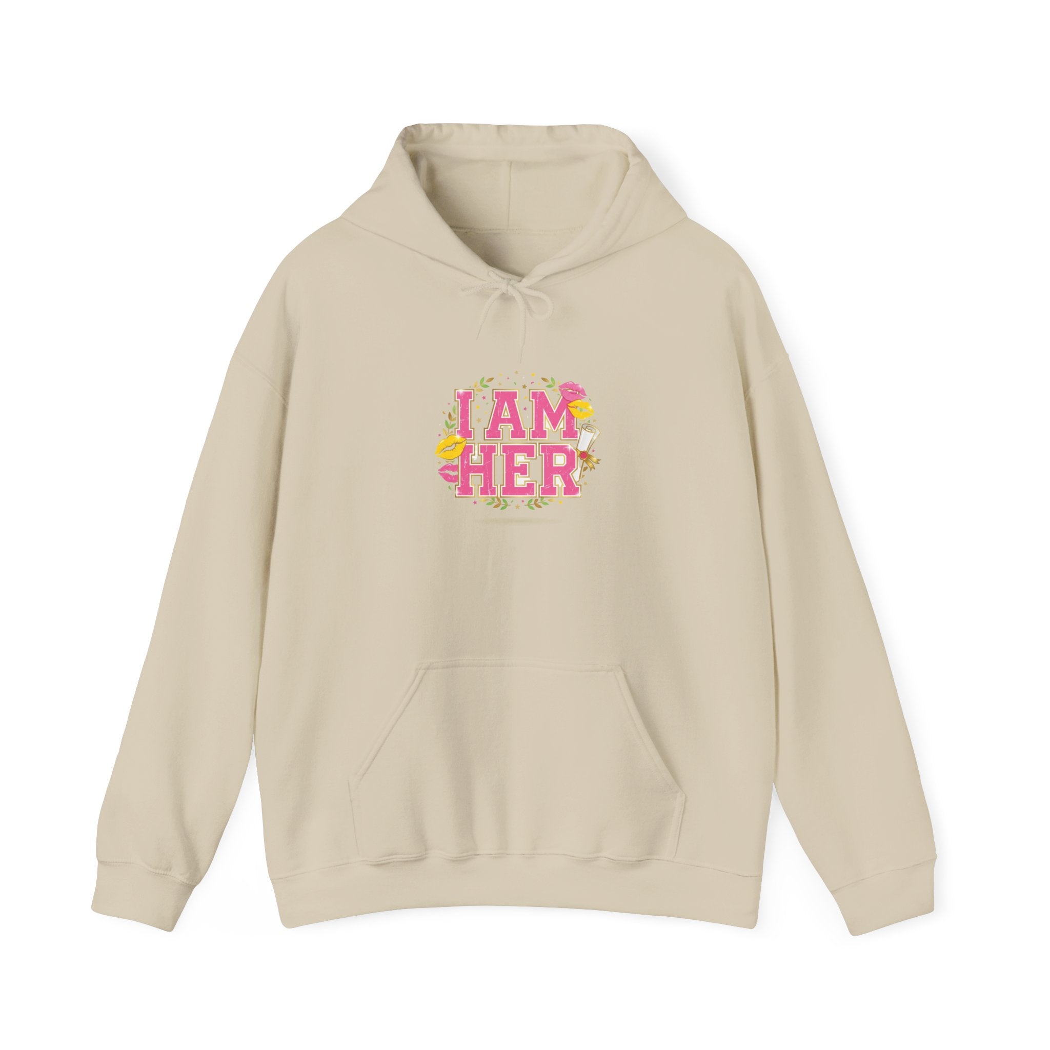 I AM HER crest Hoodie | vintage year sweatshirt, 'Unc' status apparel