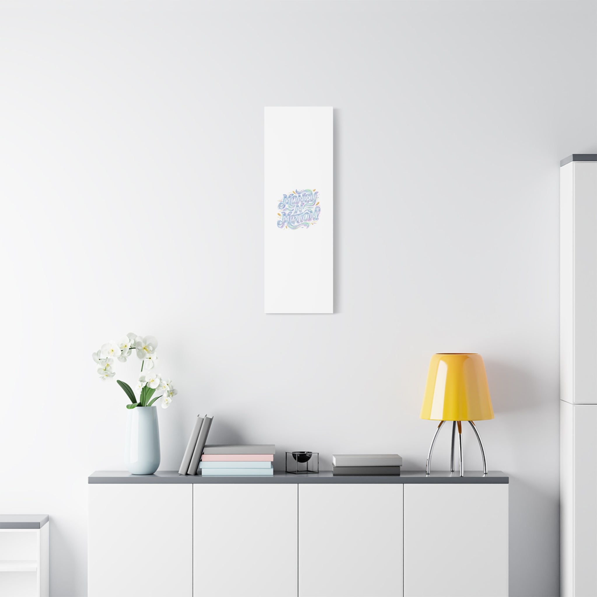 Money N Motion Canvas | psychedelic typography, melting letters poster