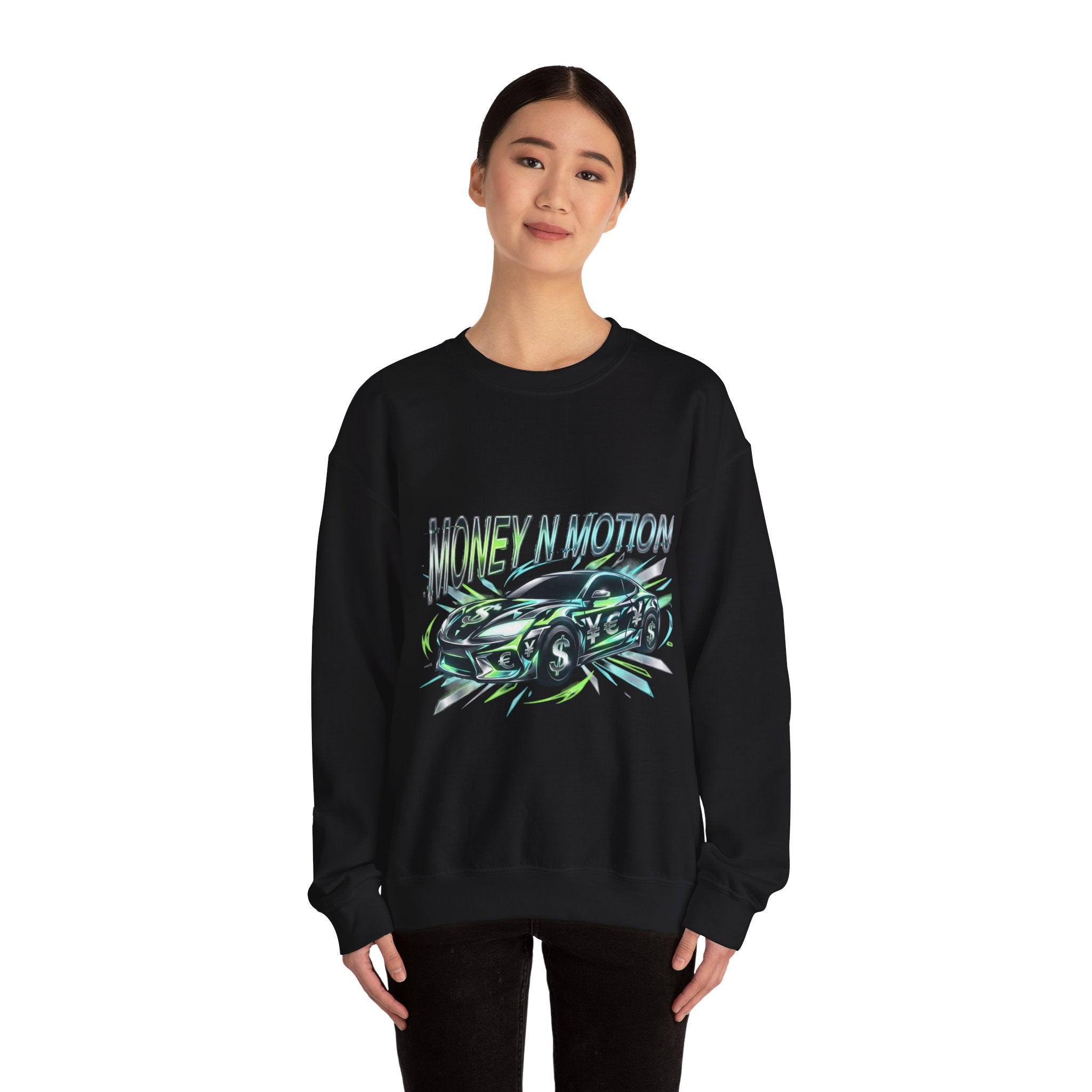 Money in Motion Crewneck Sweatshirt | kinetic typography, melting letters