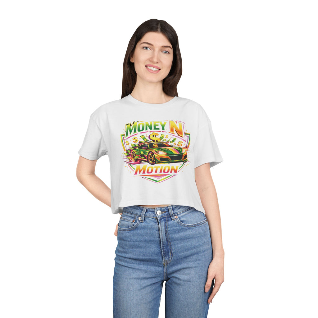 Money N Motion Graphic Crop Tee