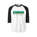 Molly N Motion Graffiti Raglan Shirt — Drip Streetwear Baseball Tee