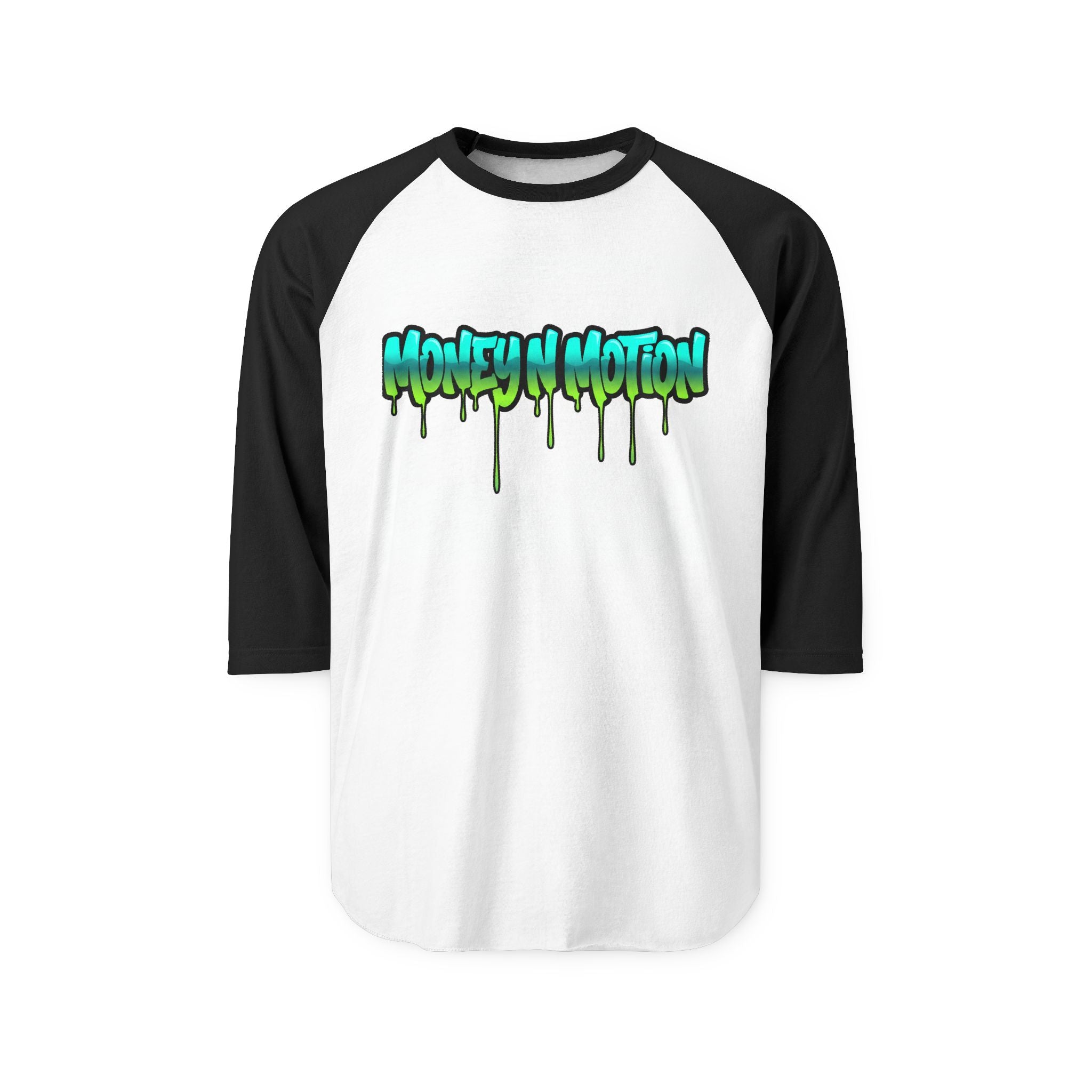Molly N Motion Graffiti Raglan Shirt — Drip Streetwear Baseball Tee