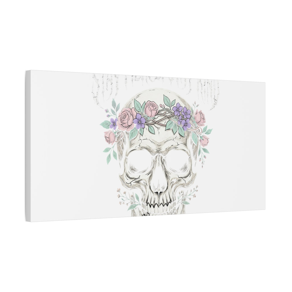 Stay Fierce Stay Kind Skull Canvas | Heavy Metal Wellness, gothic wellness quote
