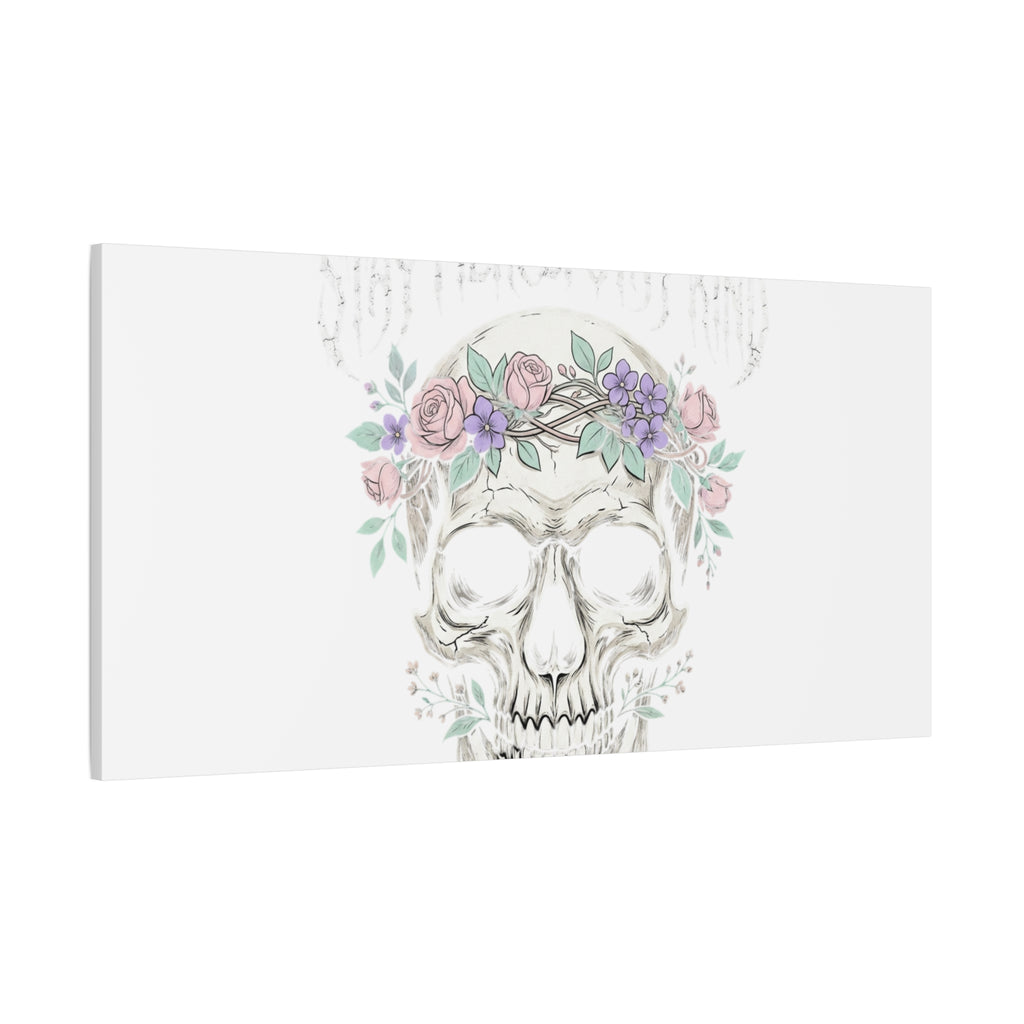 Stay Fierce Stay Kind Skull Canvas | Heavy Metal Wellness, gothic wellness quote