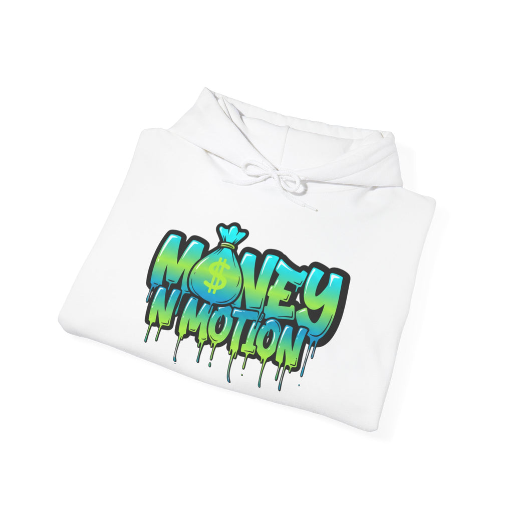 Money in Motion Graffiti Hoodie — Urban Streetwear Drip Design