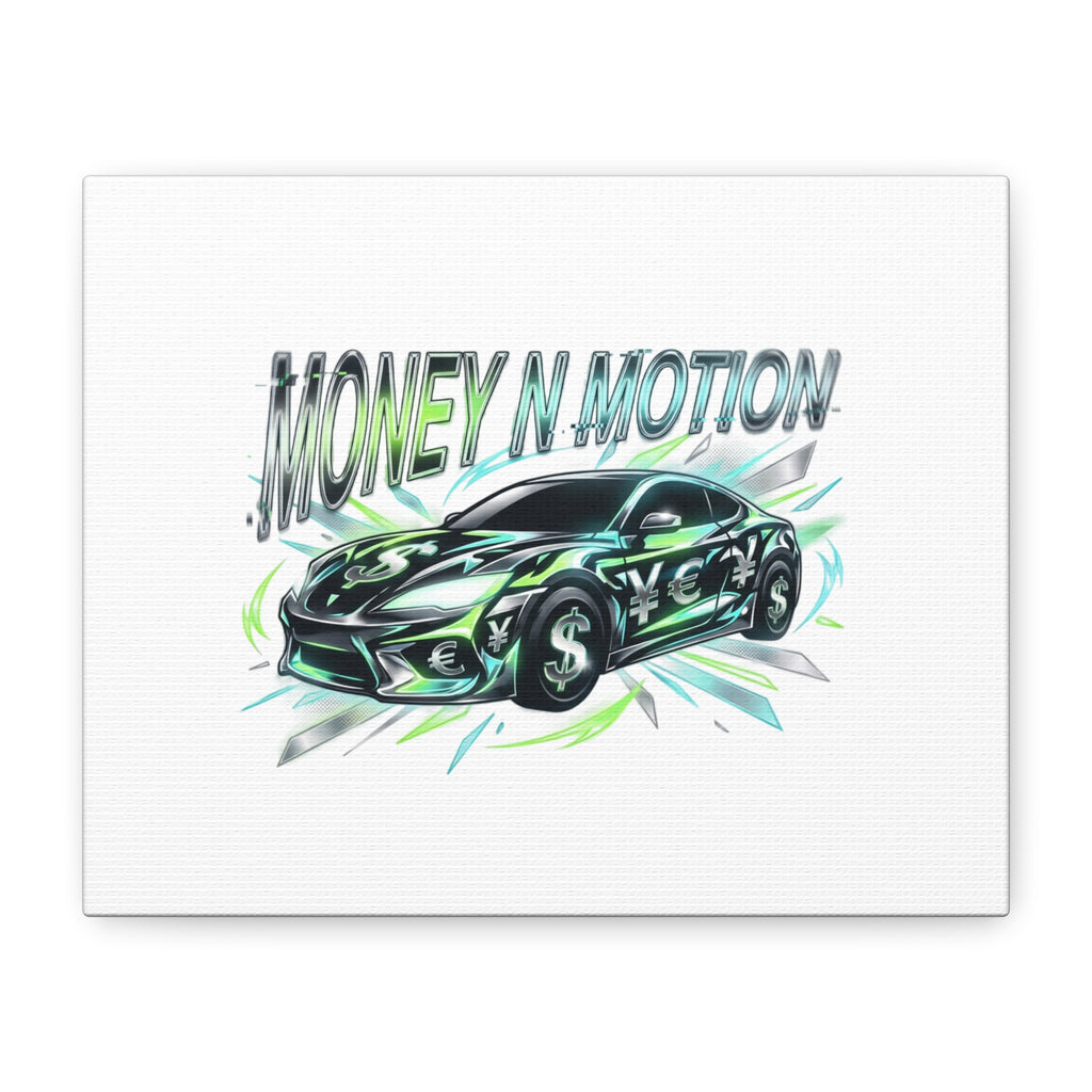 Money in Motion Canvas | Kinetic Typography, Melting Letters, Neon Car Art