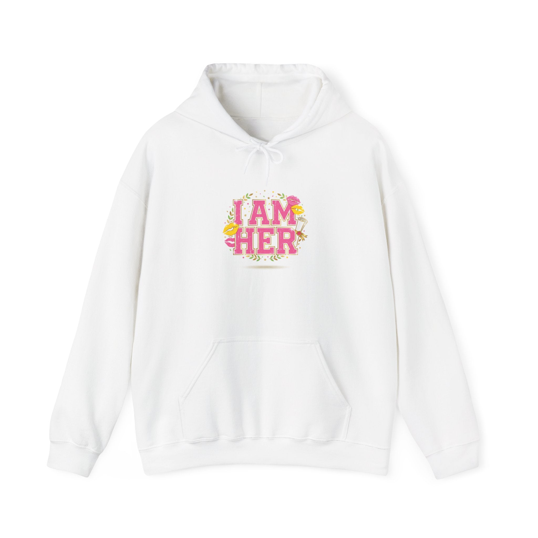 I AM HER crest Hoodie | vintage year sweatshirt, 'Unc' status apparel