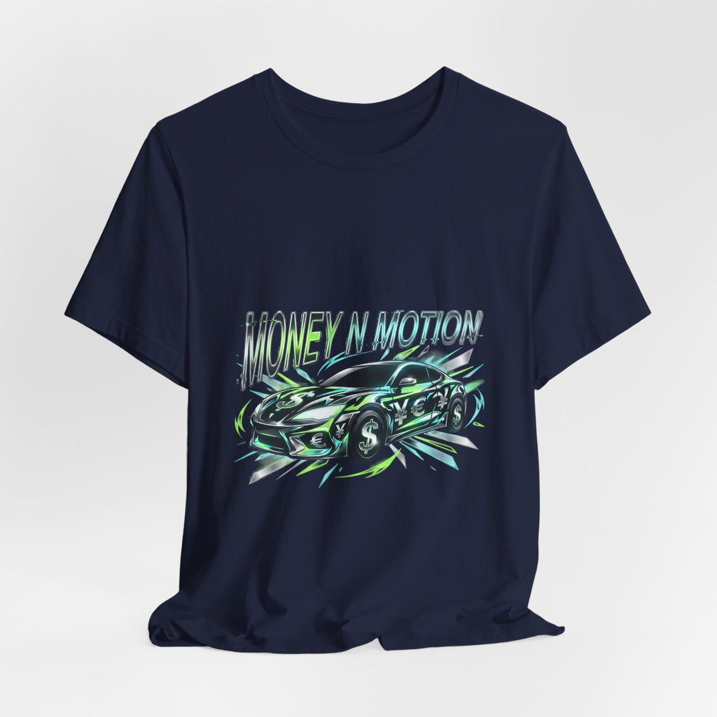Money in Motion Tee | kinetic typography, melting letters, neon glitch