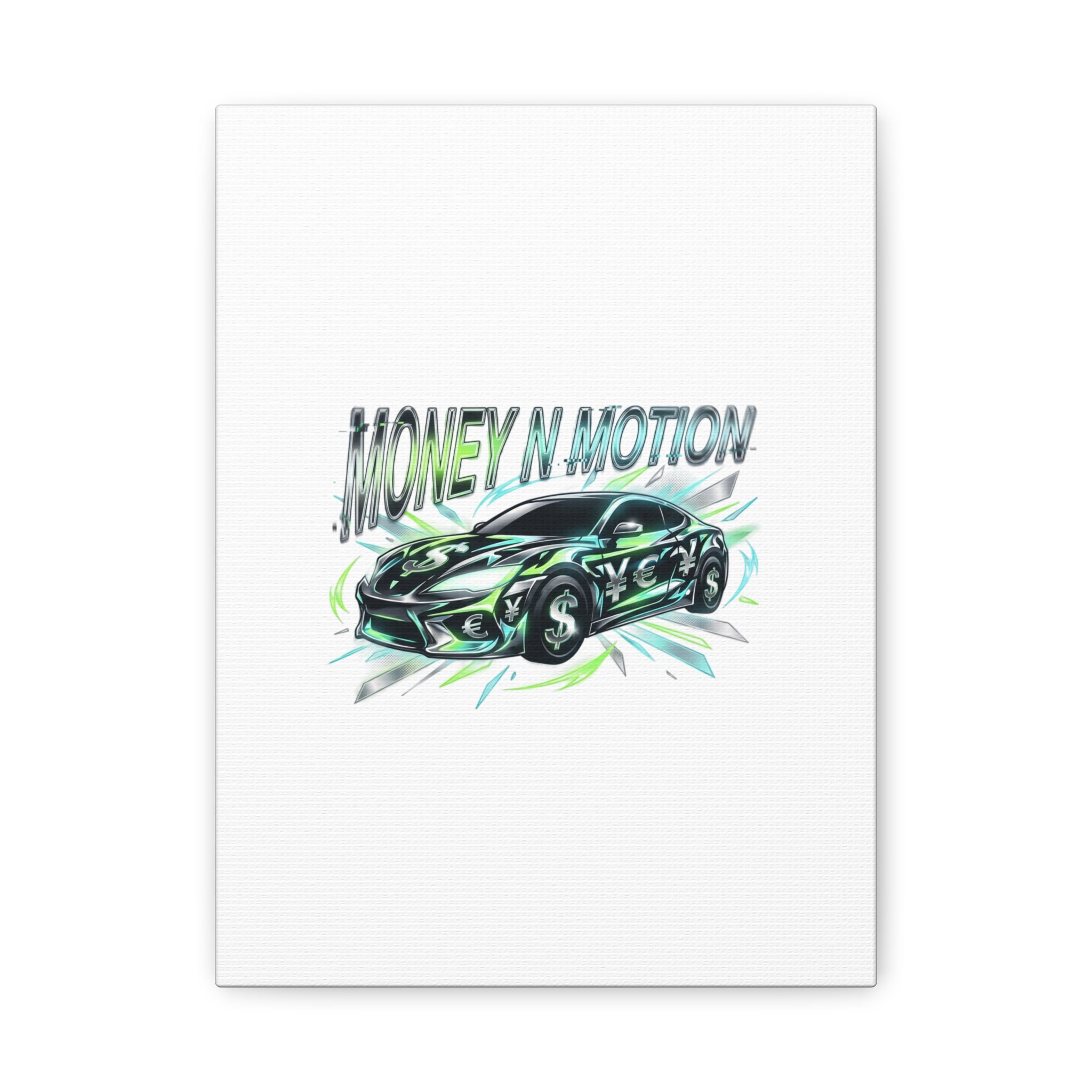 Money in Motion Canvas | Kinetic Typography, Melting Letters, Neon Car Art