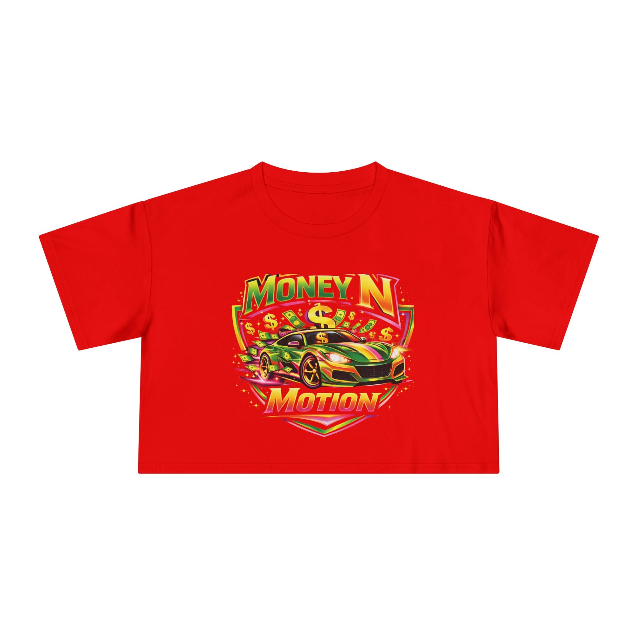 Money N Motion Graphic Crop Tee