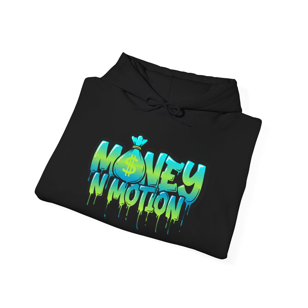 Money in Motion Graffiti Hoodie — Urban Streetwear Drip Design
