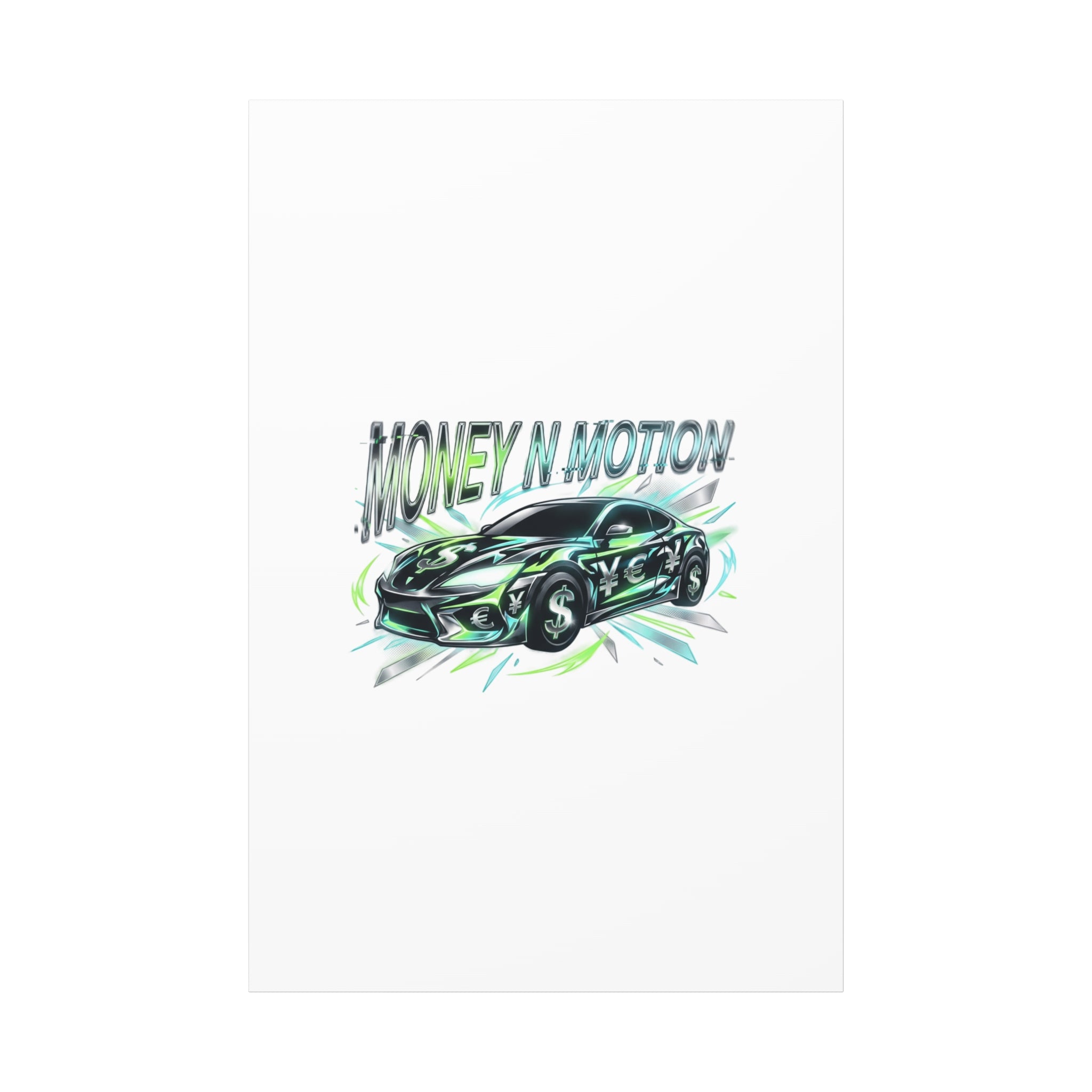 Money in Motion Canvas | Kinetic Typography, Melting Letters, Neon Car Art