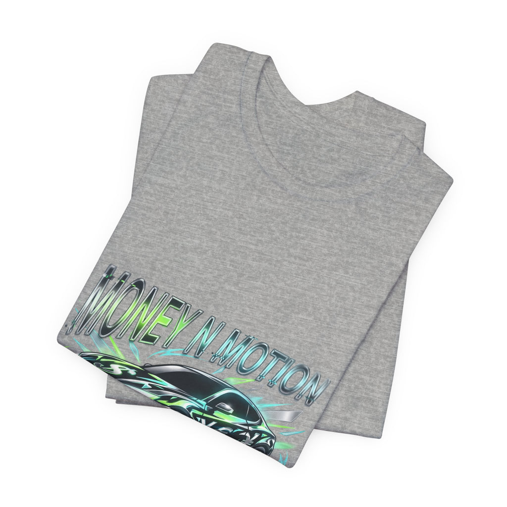 Money in Motion Tee | kinetic typography, melting letters, neon glitch